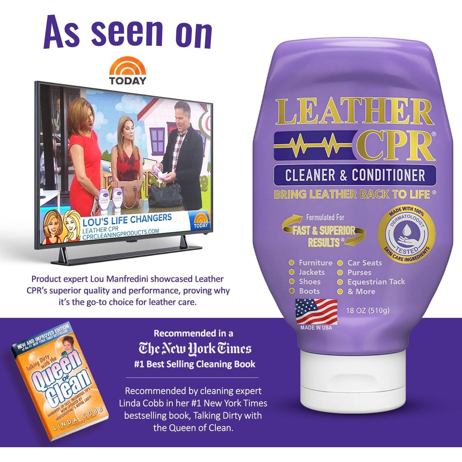 Limpiador y Acondicionador de Cuero CPR 18oz - Restaura y Protege