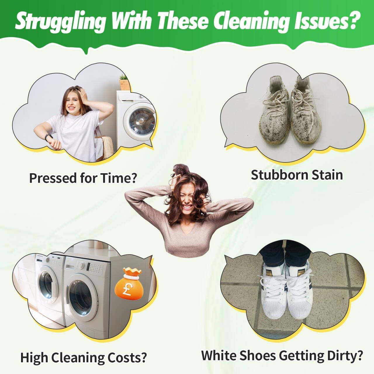 Limpiador de Zapatos en Espuma GLOWPOINT 200 ml Kit Completo