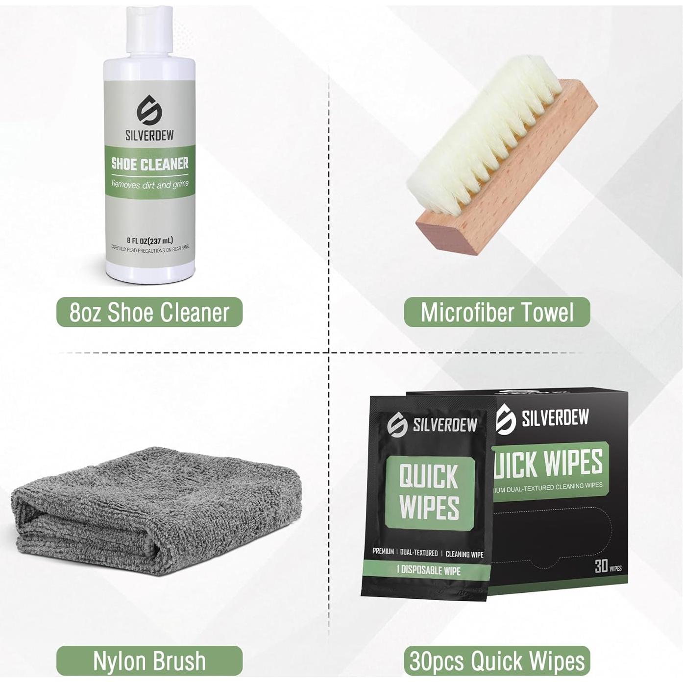 Kit de limpieza de zapatos Hangzhou 33 piezas, 240 ml, toallitas