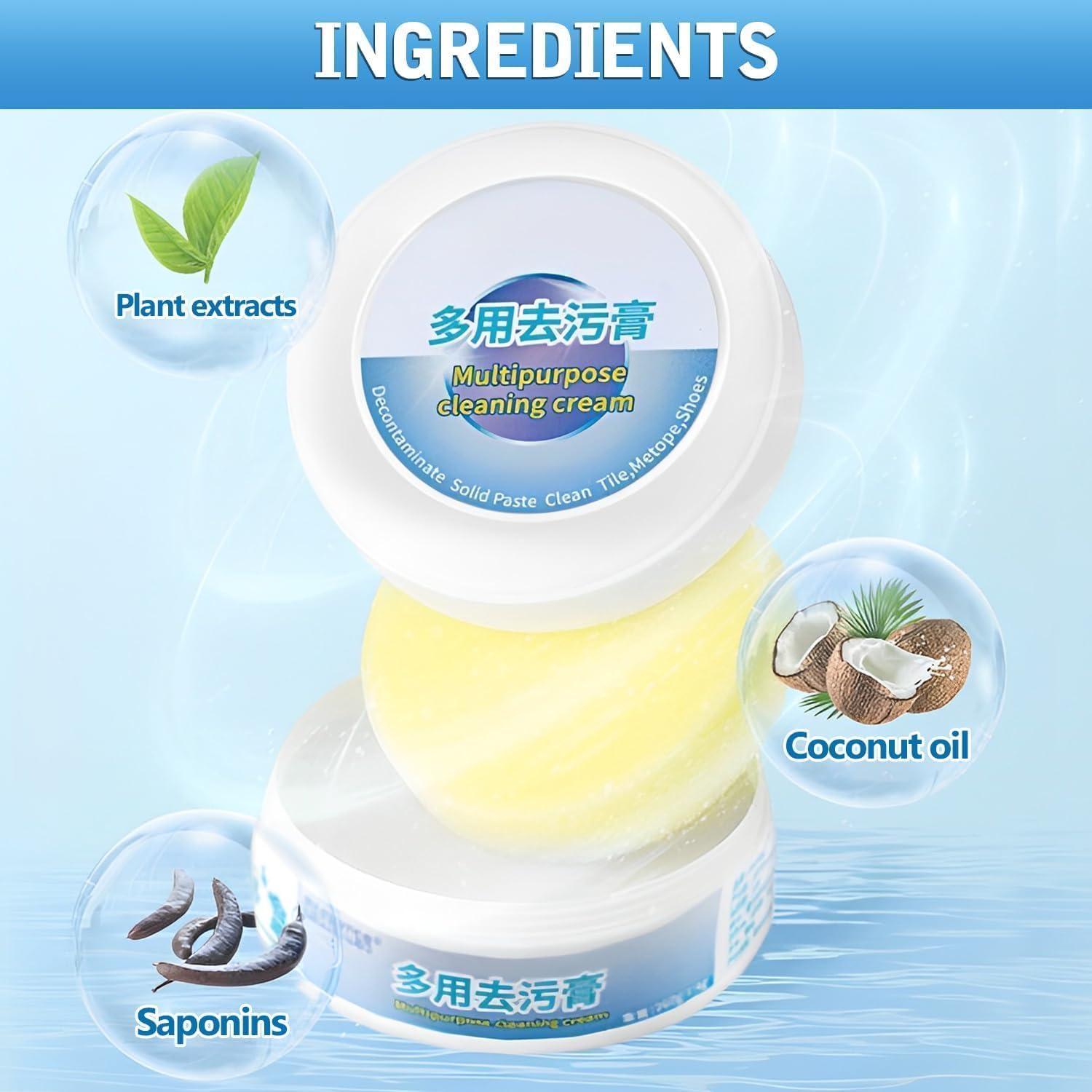 Crema Limpiadora Multifuncional para Zapatos Blancos Cinwauvo