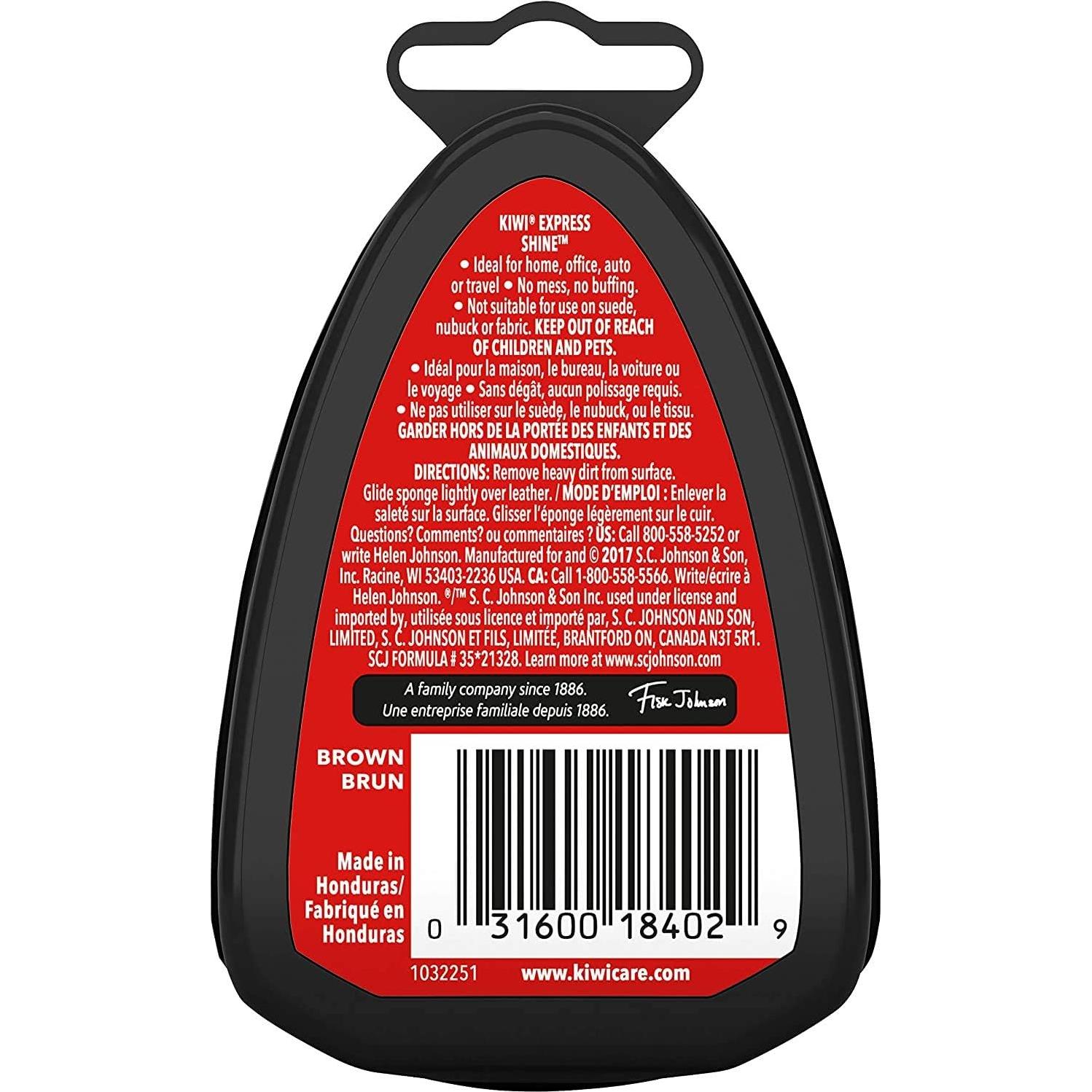 Esponja de Brillo KIWI Express para Cuero Negro 0.23 Oz