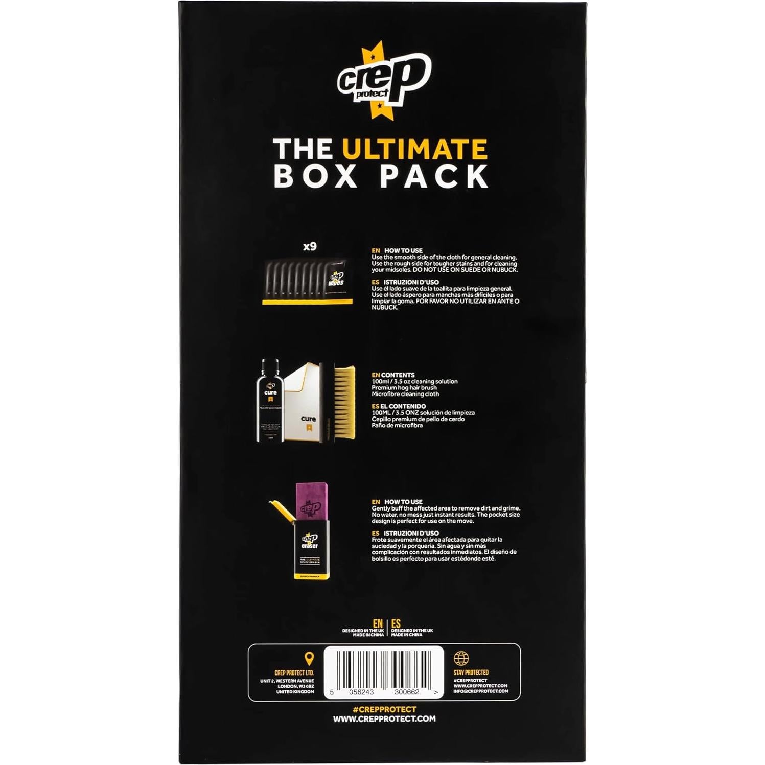 Kit de Limpieza para Zapatillas Crep Protect Compact 9 Toallitas