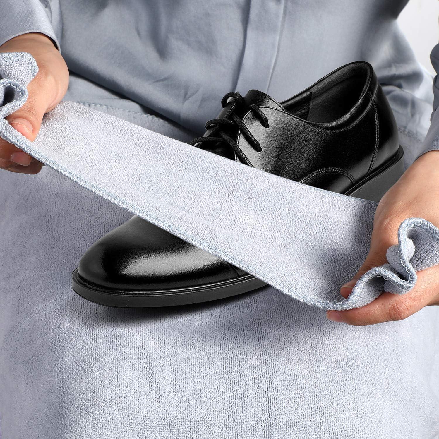 Kit de 10 Paños de Microfibra para Brillar Zapatos - Gris