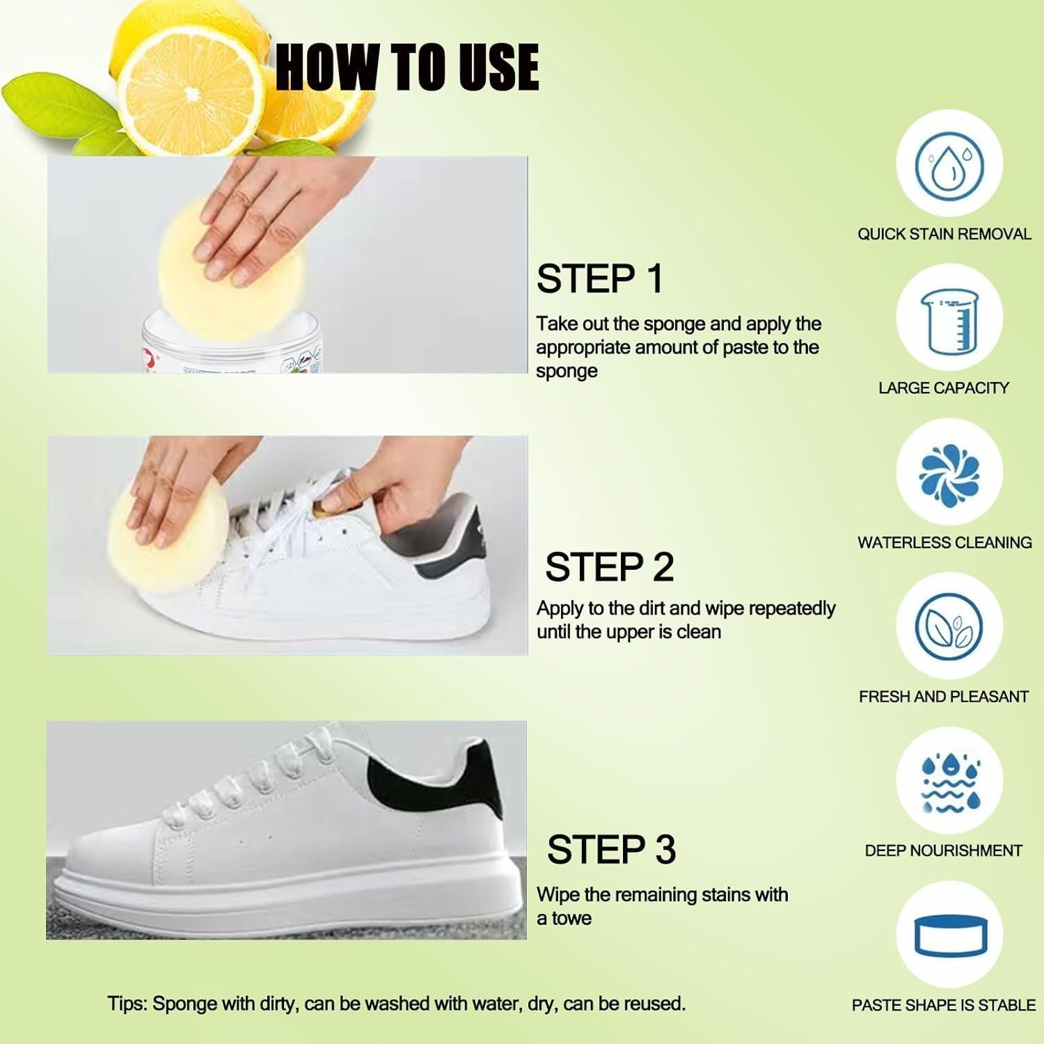 Limpiador de Zapatos Blancos Dapoprren Crema Multiusos 248g