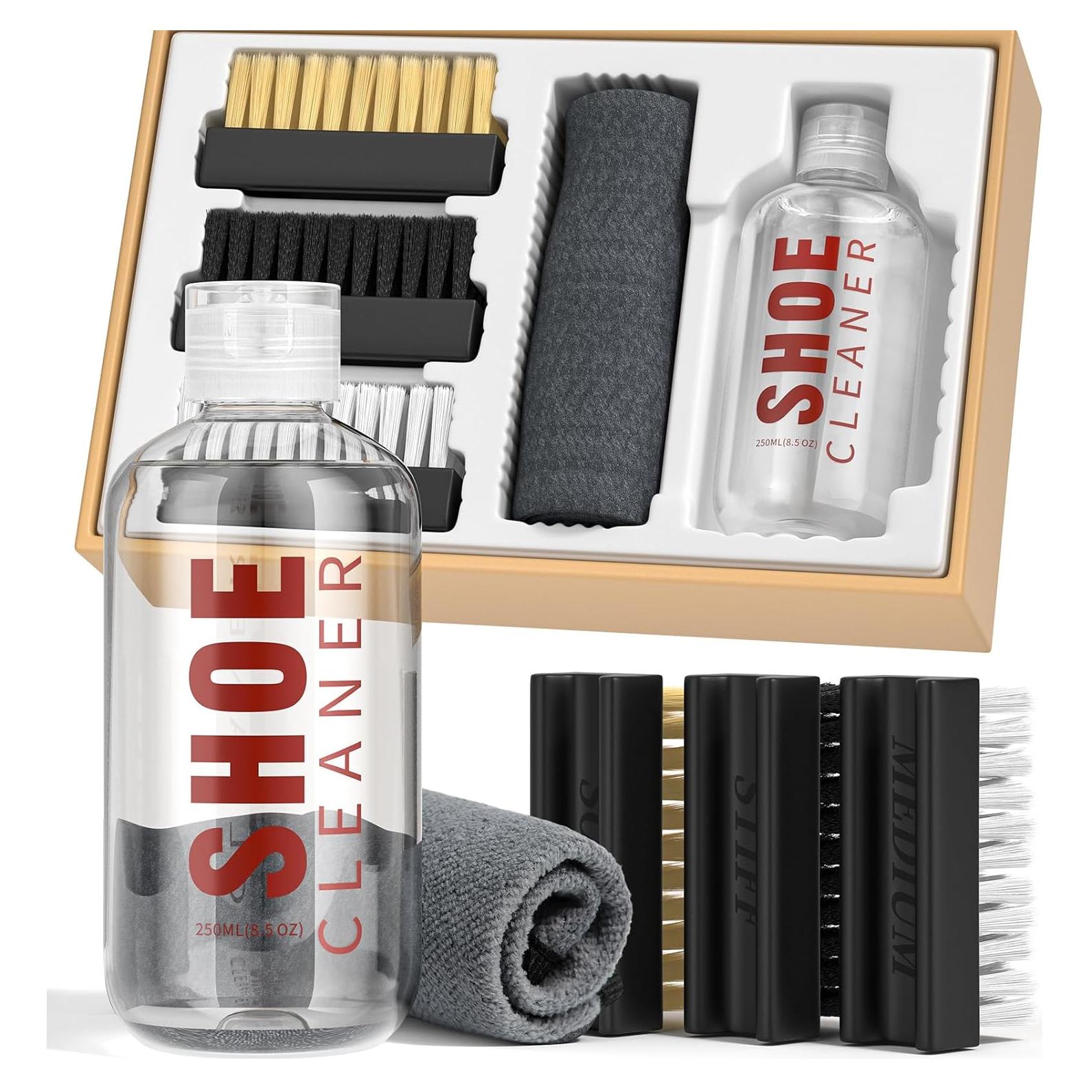 Kit de Limpieza de Zapatos BALORIZ 8.5Oz con 3 Cepillos