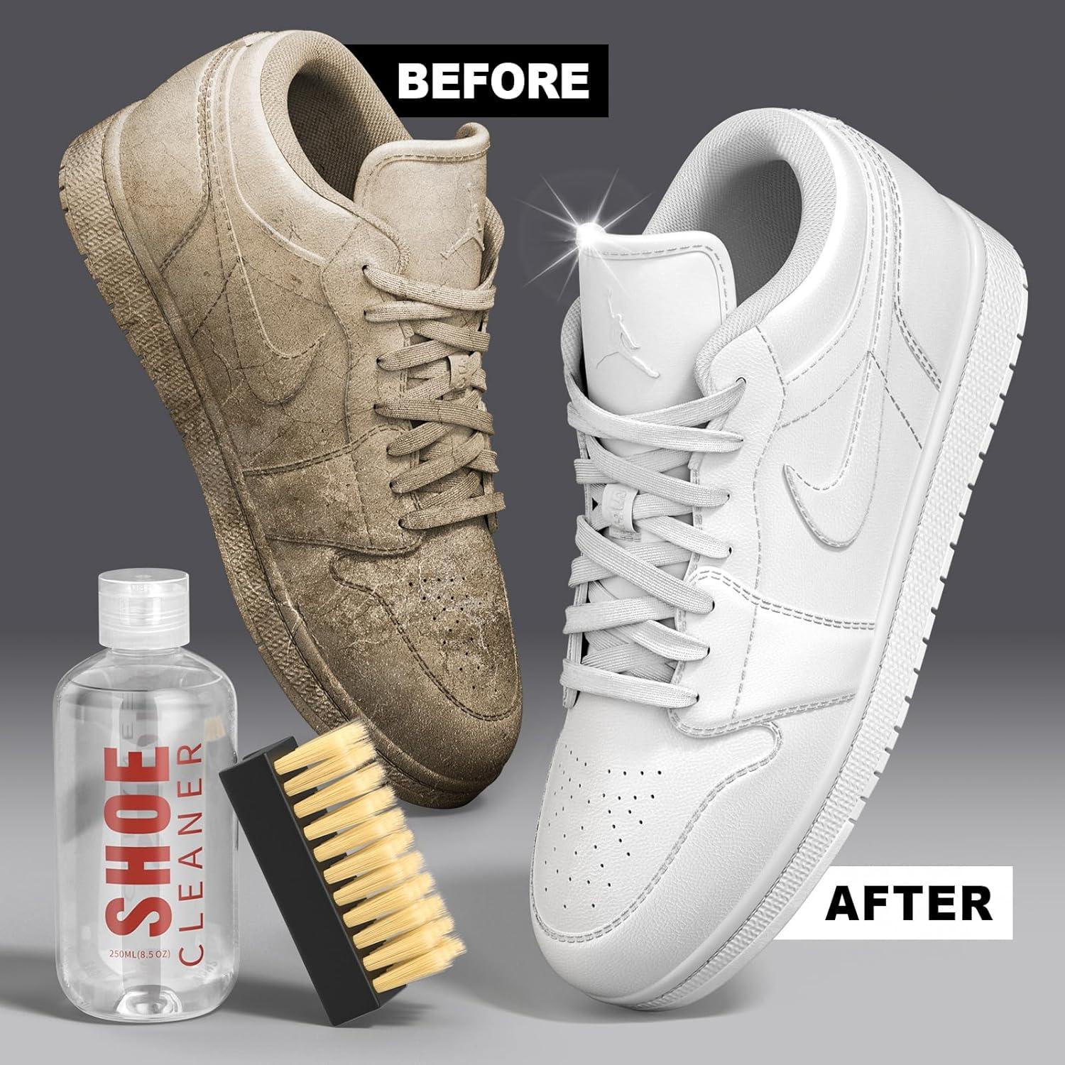 Kit de Limpieza de Zapatos BALORIZ 8.5Oz con 3 Cepillos