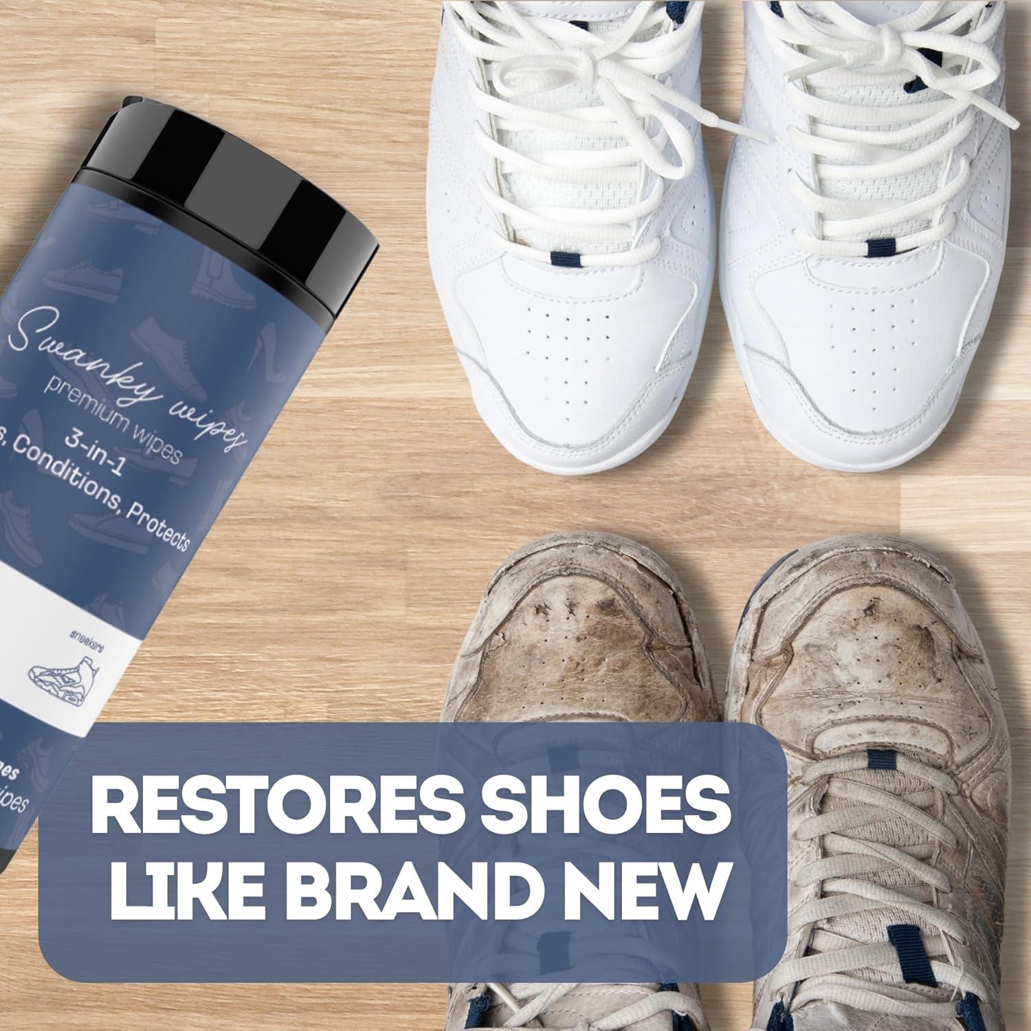 Toallitas Limpiadoras de Zapatos Swanky - 100 Unidades, Lata
