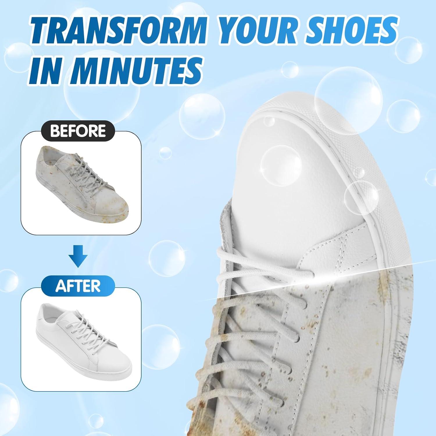 Kit de Limpieza de Zapatos Blancos GLOWPOINT 200 ml con Cepillo