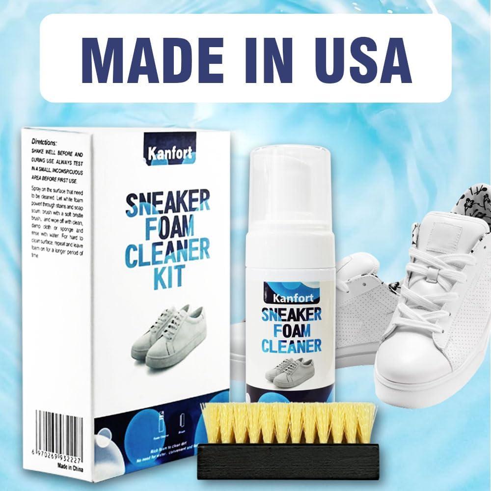 Kit Limpiador de Zapatos Blancos Kanfort con Cepillo - Espuma