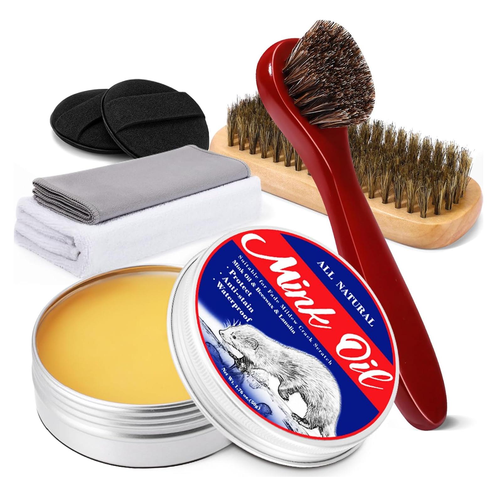 Kit de Cuidado para Botas de Cuero 6 en 1 Aceite de Visión 100% Natural