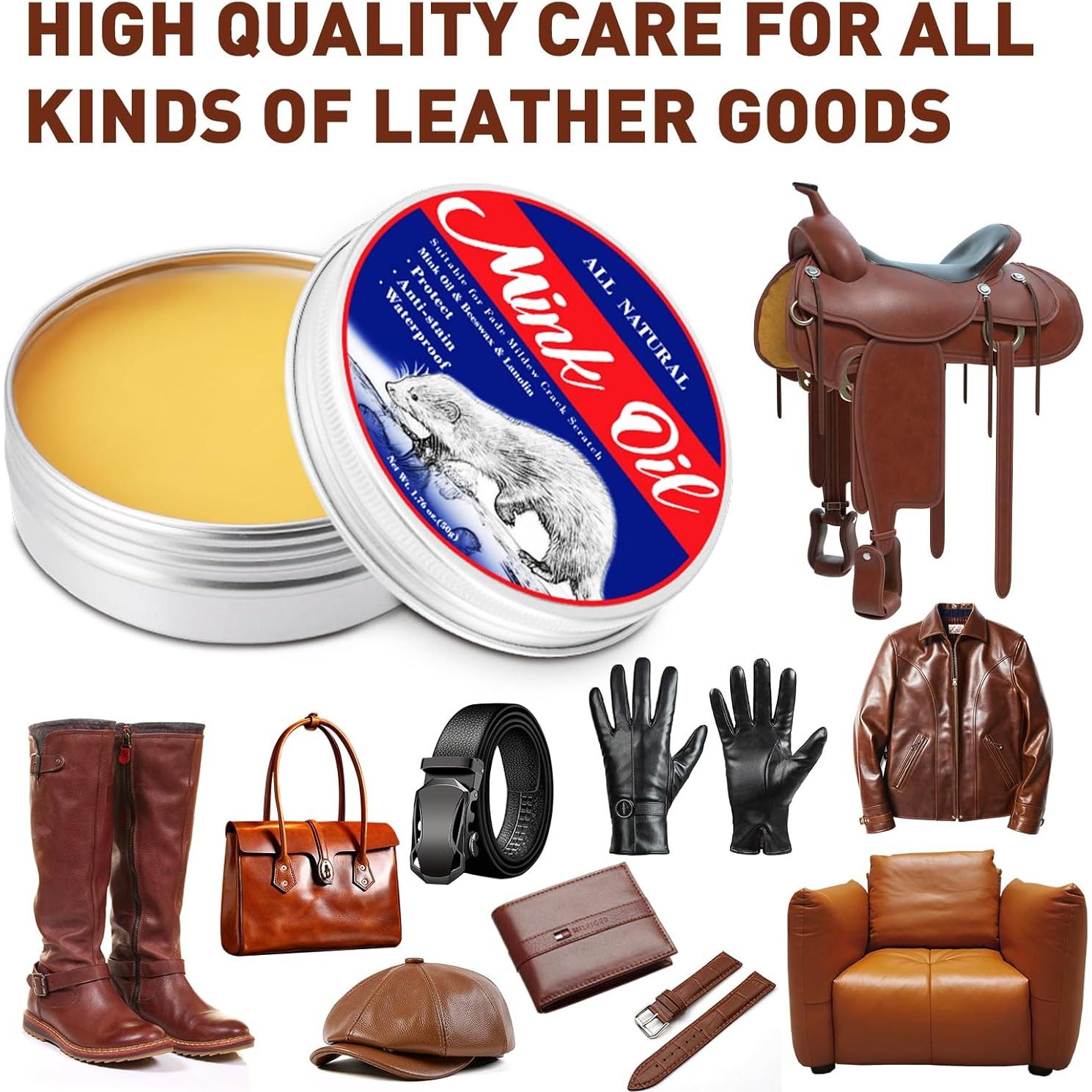 Kit de Cuidado para Botas de Cuero 6 en 1 Aceite de Visión 100% Natural