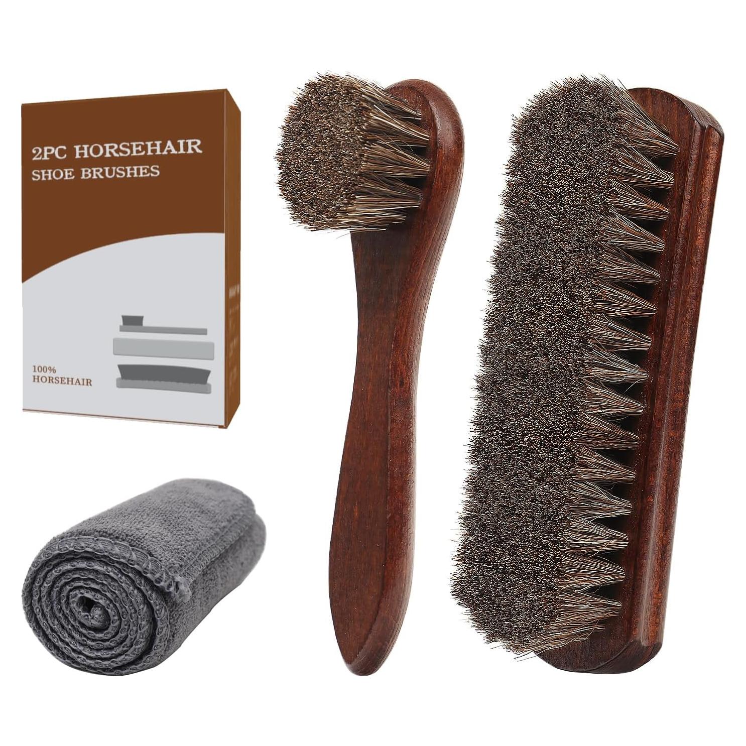 Kit de Cepillos para Zapatos Euvia - 3 Piezas de Cuero y Ante