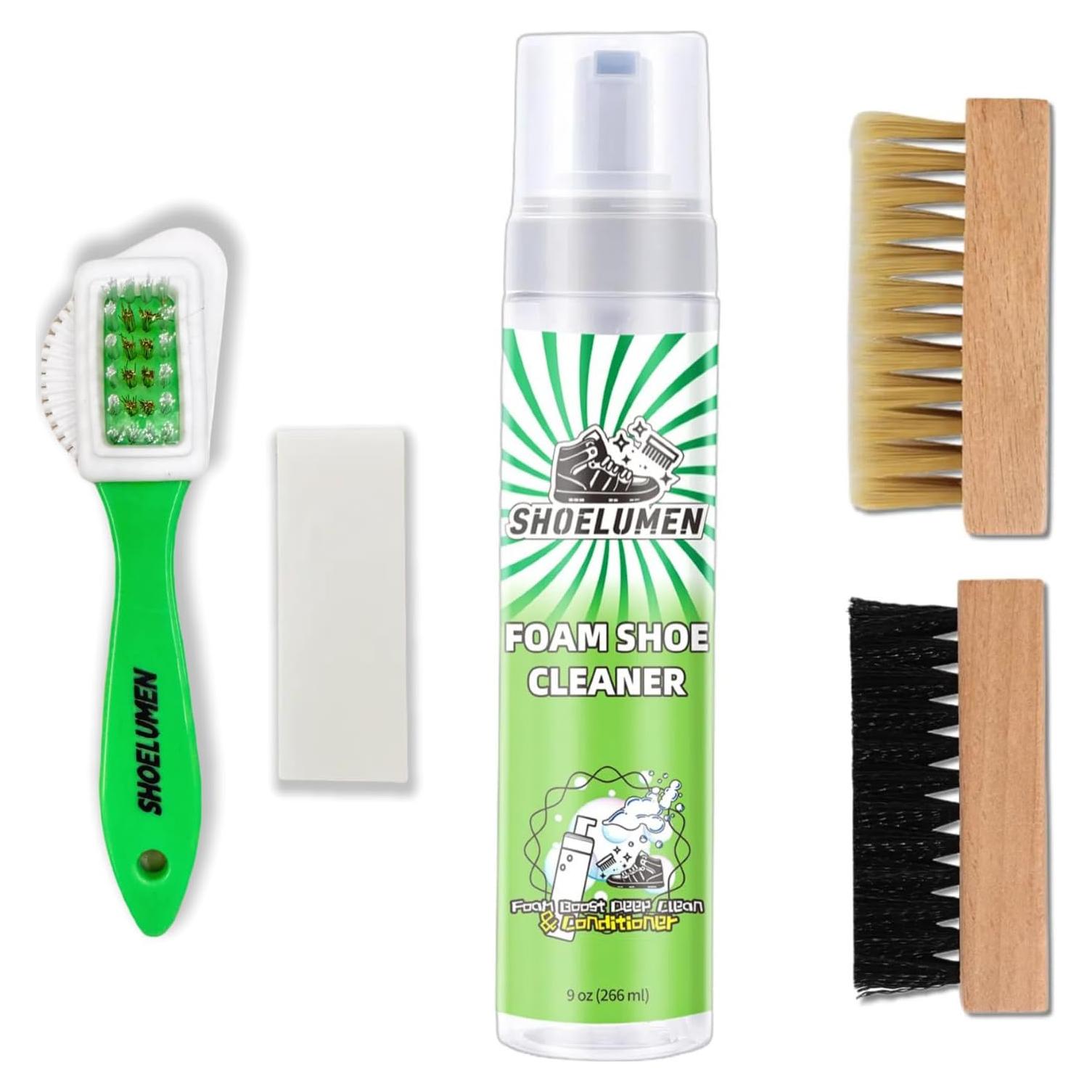 Kit Limpiador de Zapatos Blancos Shoelumen con 2 Cepillos