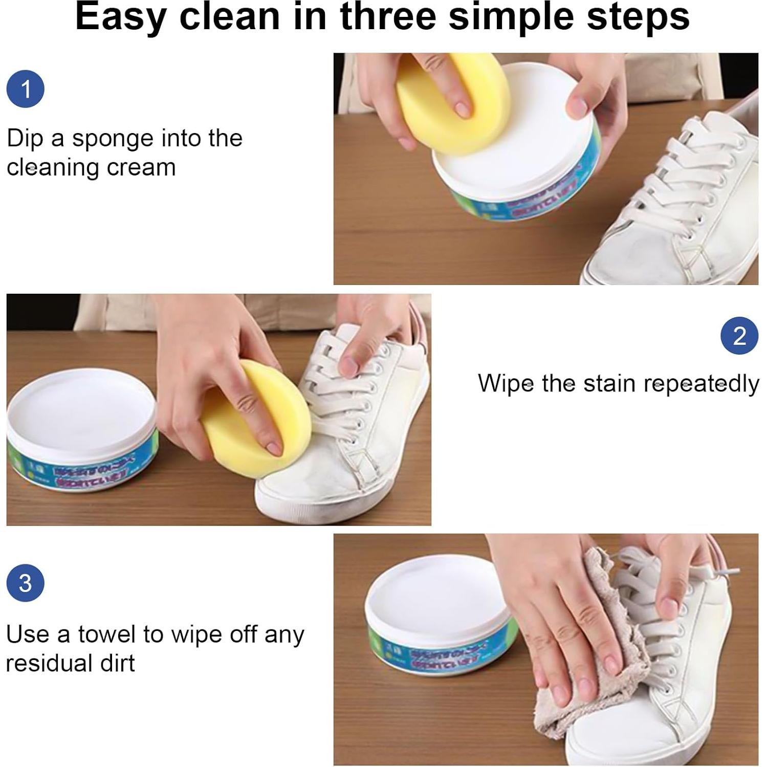 Crema Limpiadora Multifuncional Baste para Zapatos Blancos 10cm