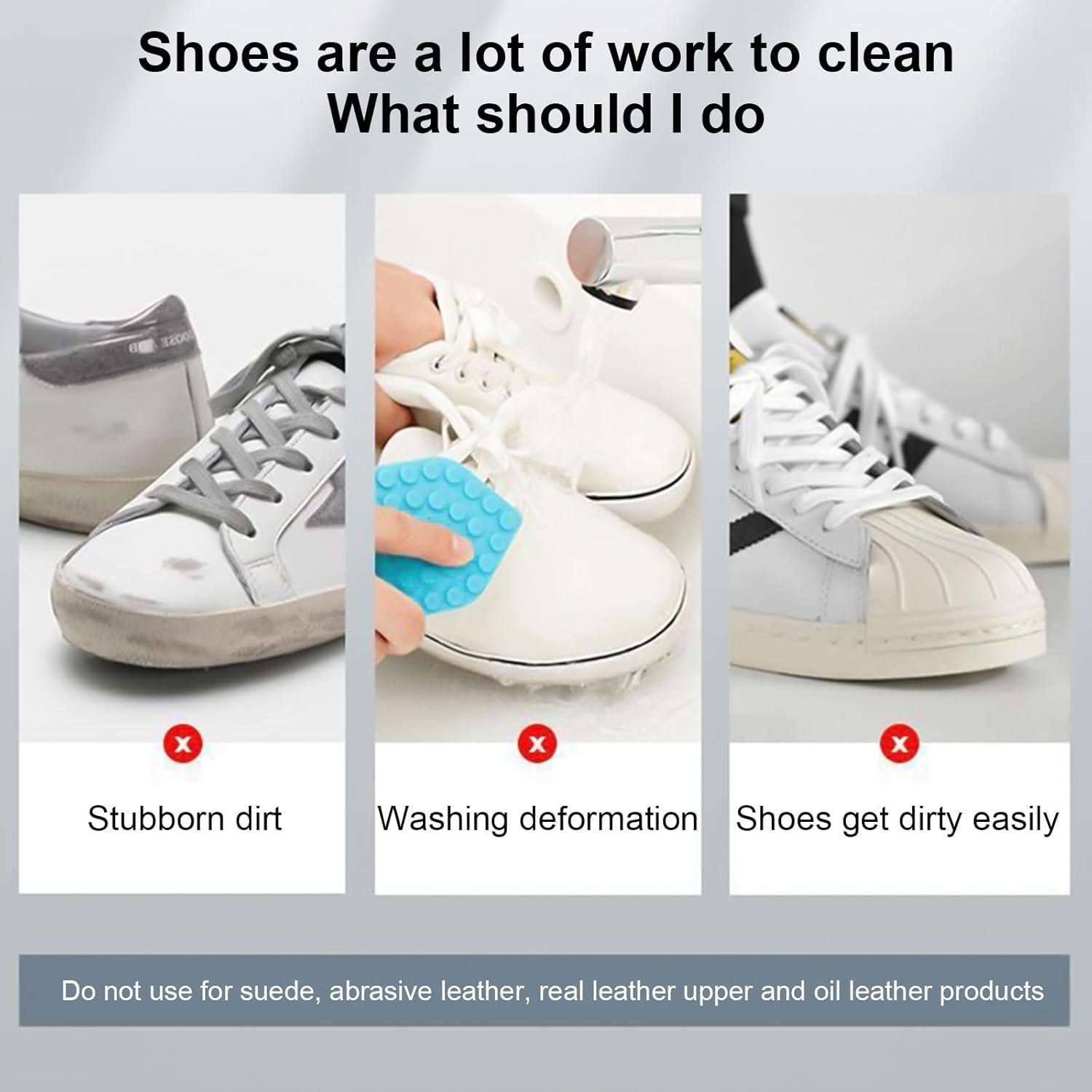 Crema Limpiadora Multifuncional Baste para Zapatos Blancos 10cm