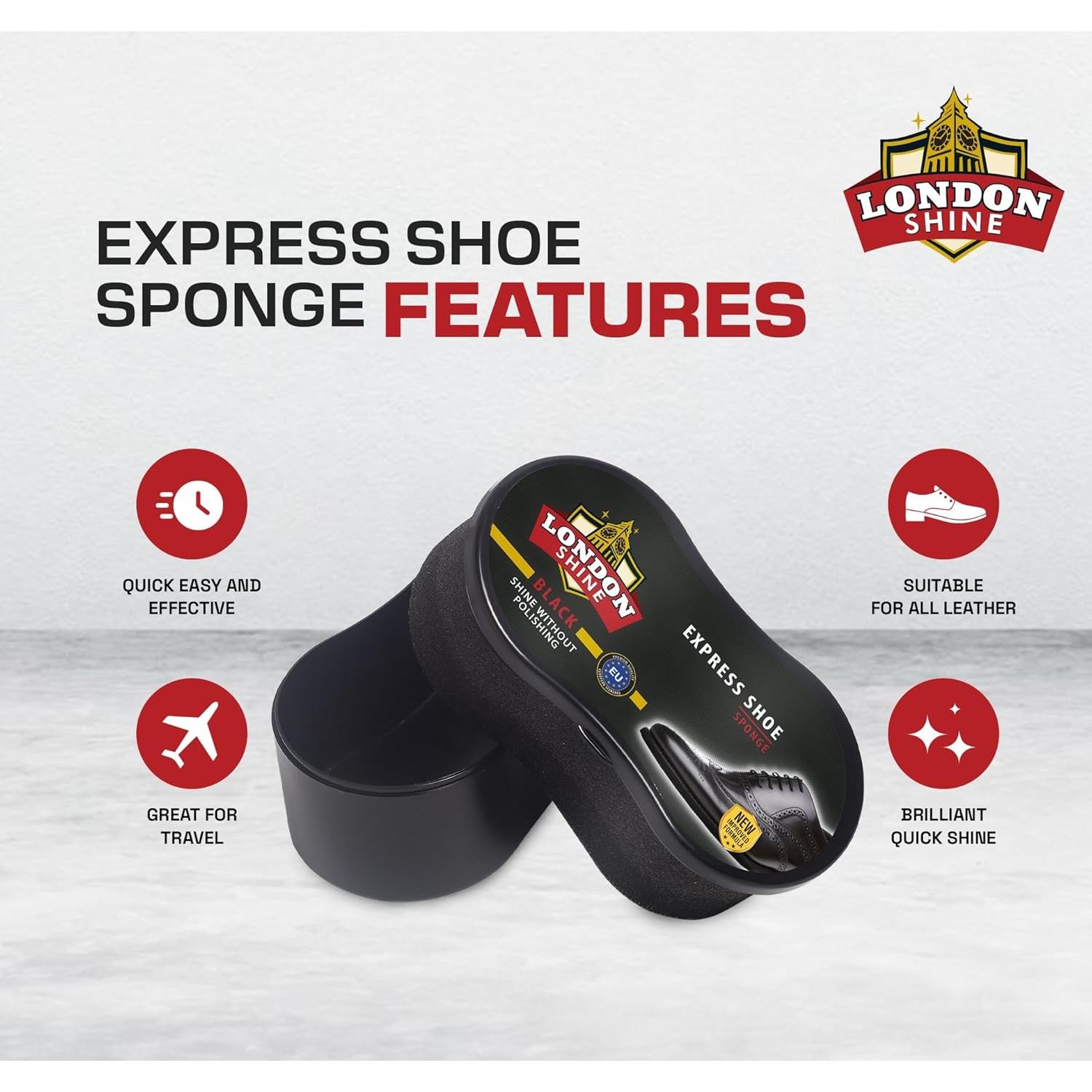Esponja Brilladora para Zapatos de Cuero Express - Brillo Instantáneo