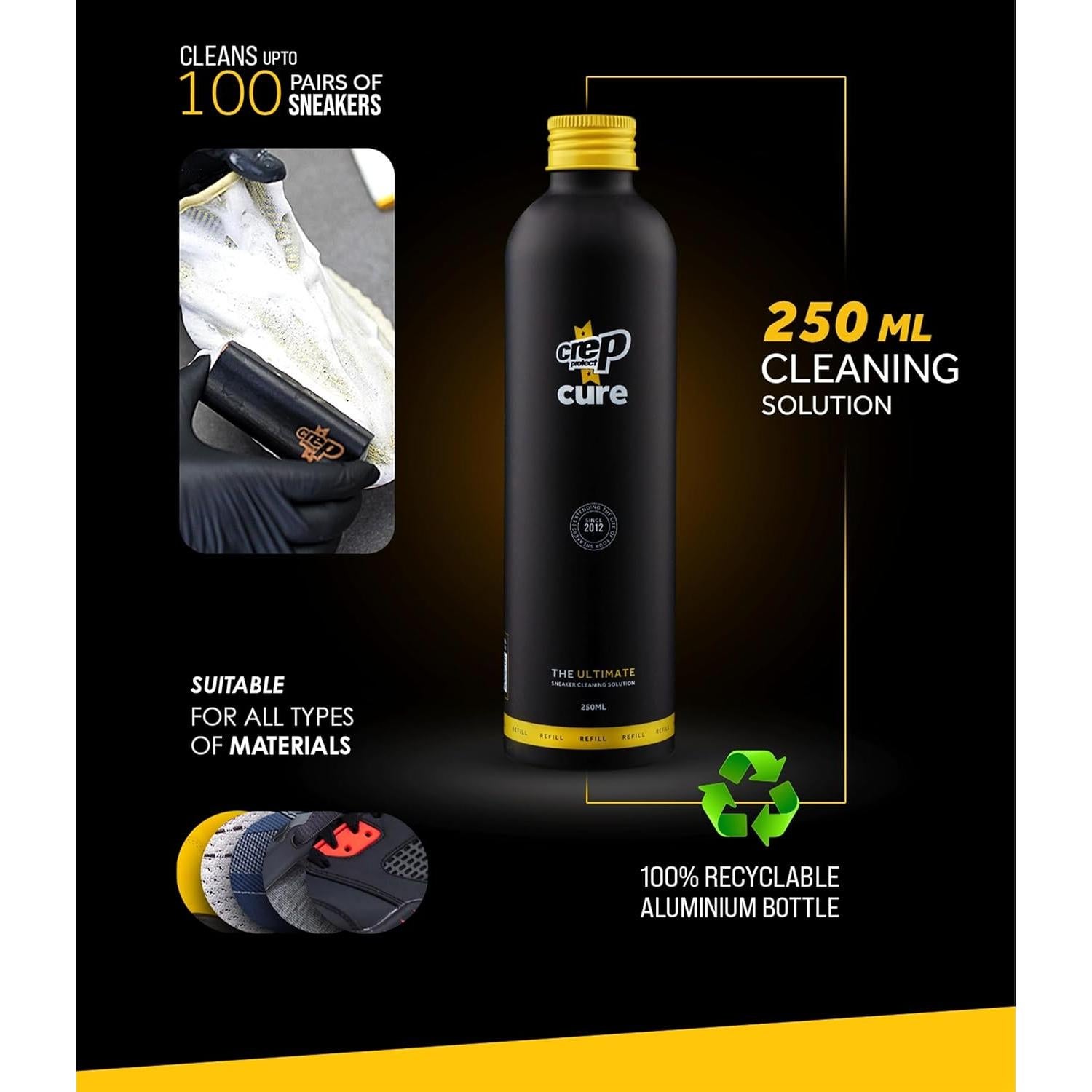 Toallitas de limpieza biodegradables Crep Protect y limpiador Cure