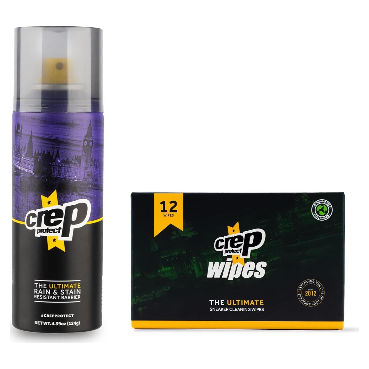 Crep Protect Spray Protector de Calzado + Toallitas Limpieza