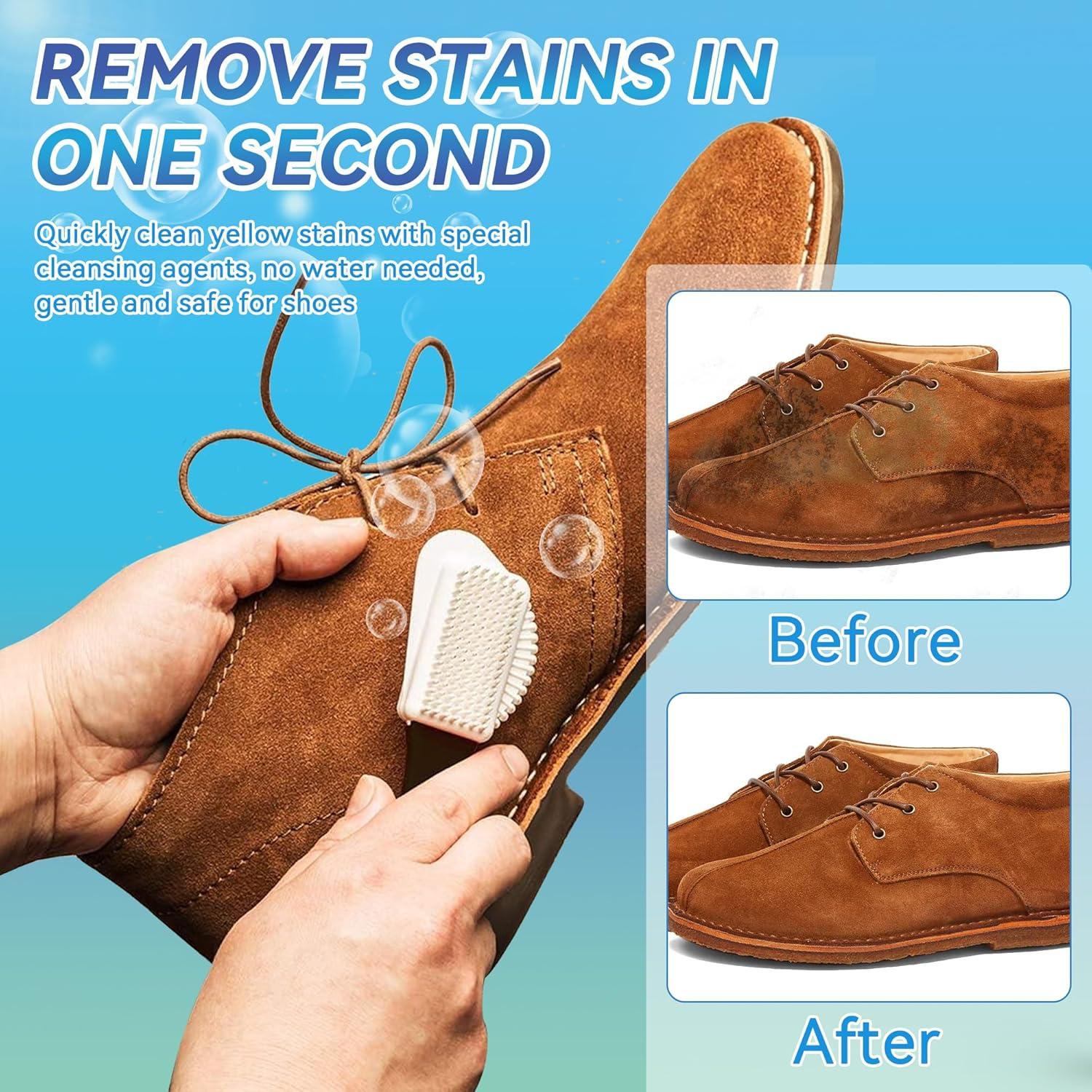 Limpiador de Zapatos de Ante Clennaner 200ml con Cepillo y Toalla