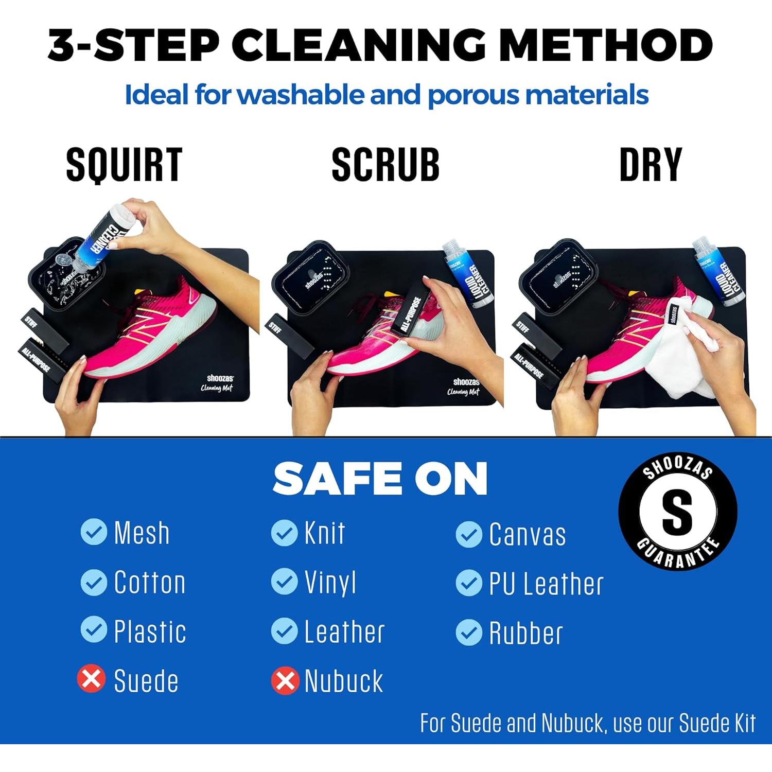 Kit de Limpieza de Zapatos Shoozas - 6 Piezas, No Tóxico