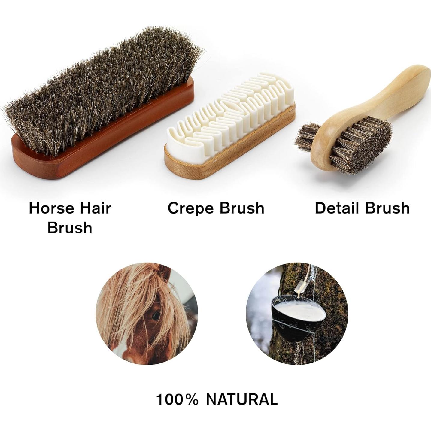 Kit de Cepillos para Zapatos Stone and Clark - 4 en 1 con Paño