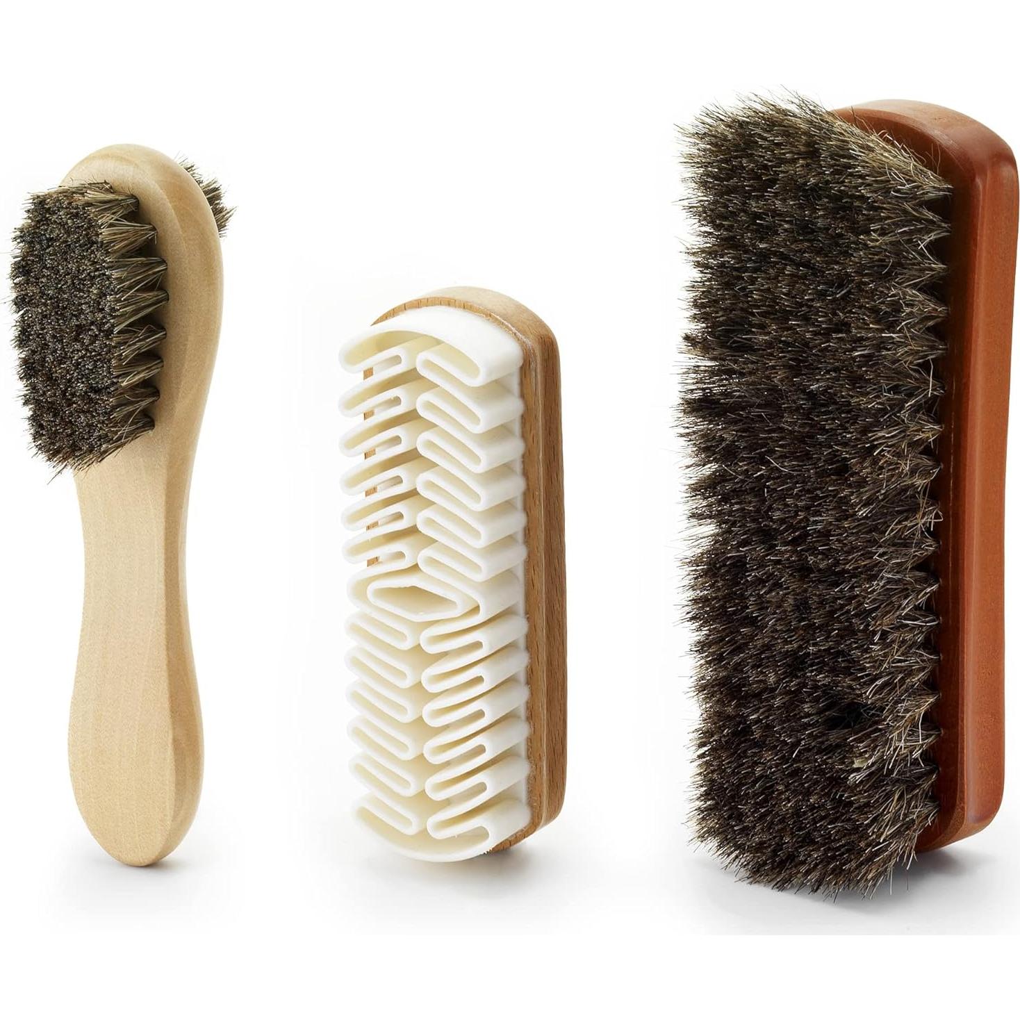 Kit de Cepillos para Zapatos Stone and Clark - 4 en 1 con Paño