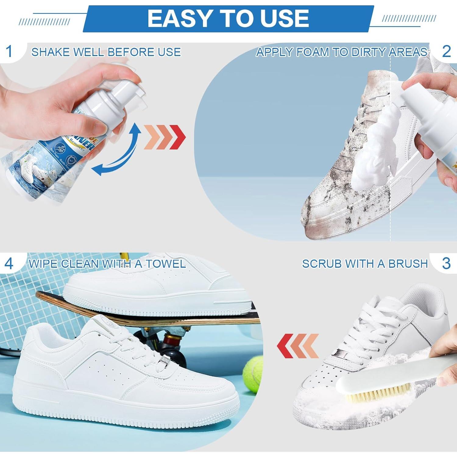 Kit de Limpieza de Zapatillas Blanco 191 g - Limpiador y Cepillo