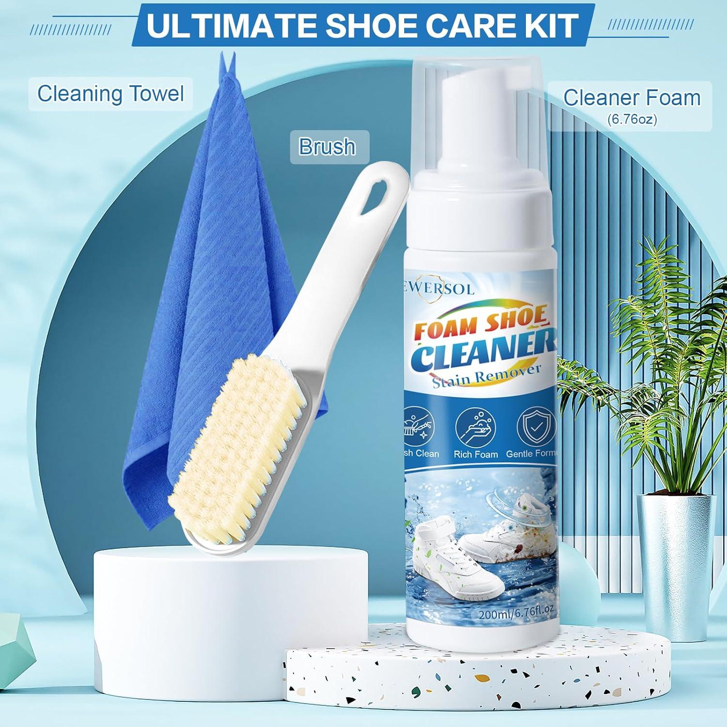 Kit de Limpieza de Zapatillas Blanco 191 g - Limpiador y Cepillo