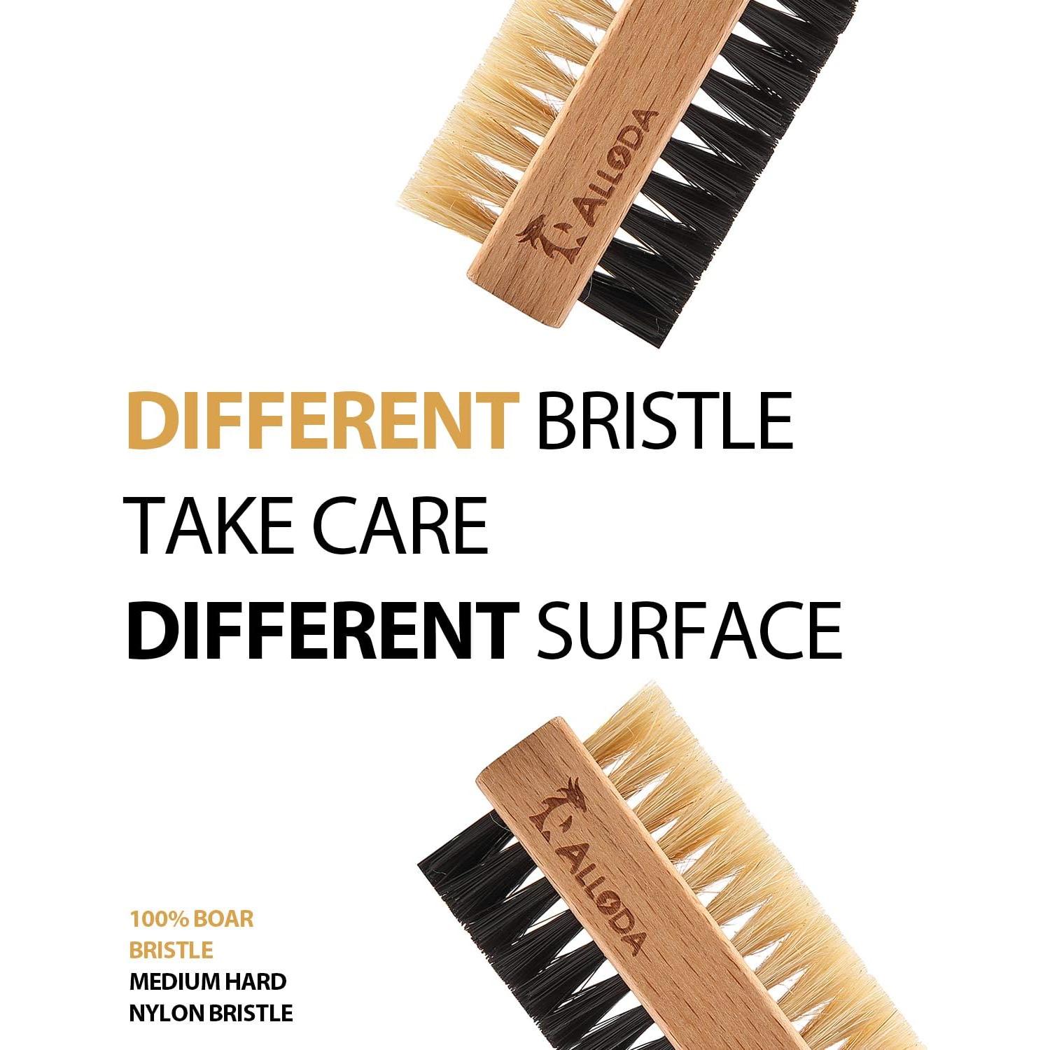 Cepillo de Limpieza de Zapatos Alloda - Doble Cara Suave y Dura