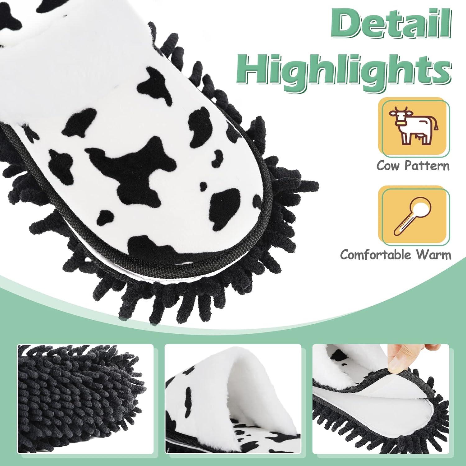 Zapatillas de Mopa de Microfibra Frjjthchy - Patrón de Vaca