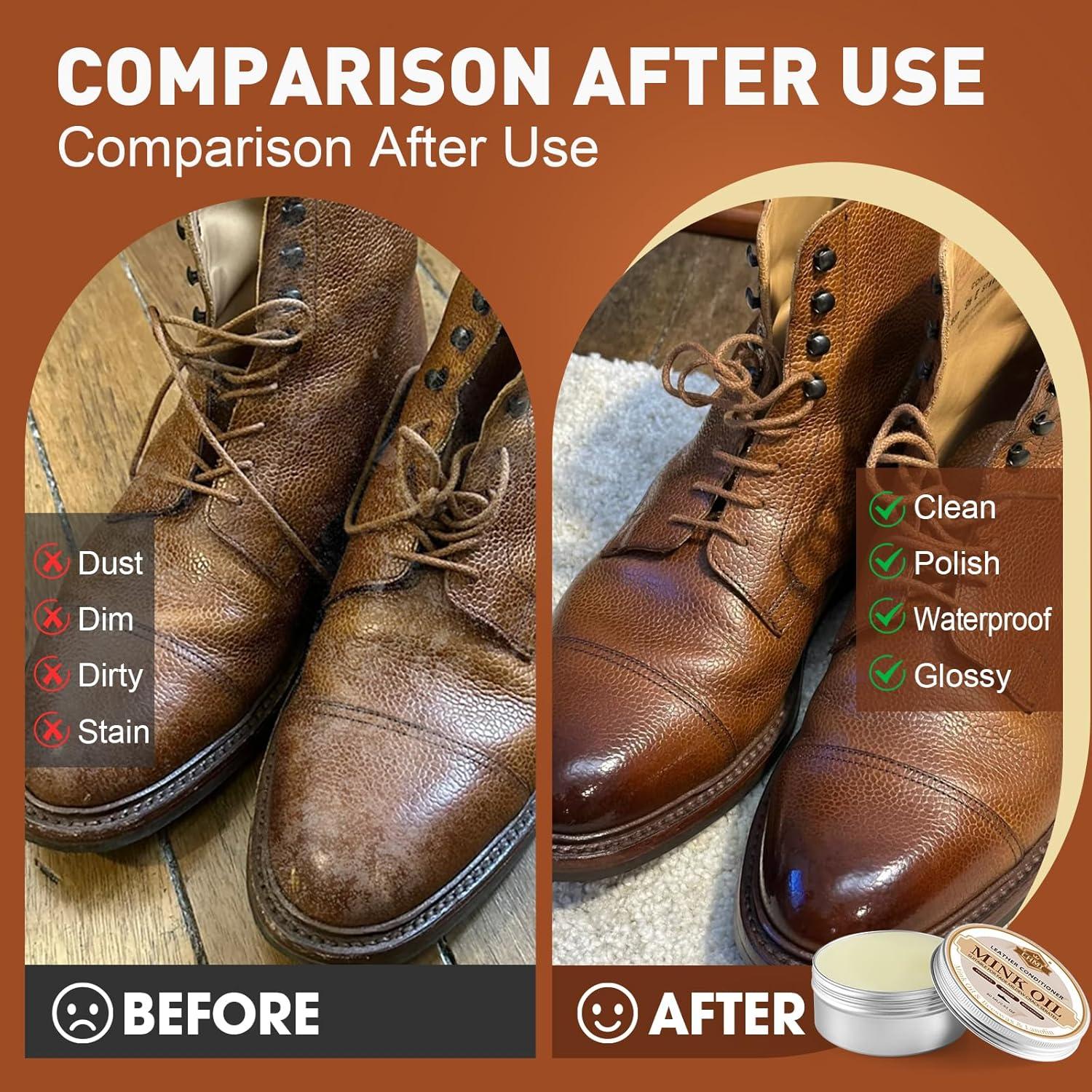 Kit de Cuidado de Zapatos de Cuero 16PCS para Hombres