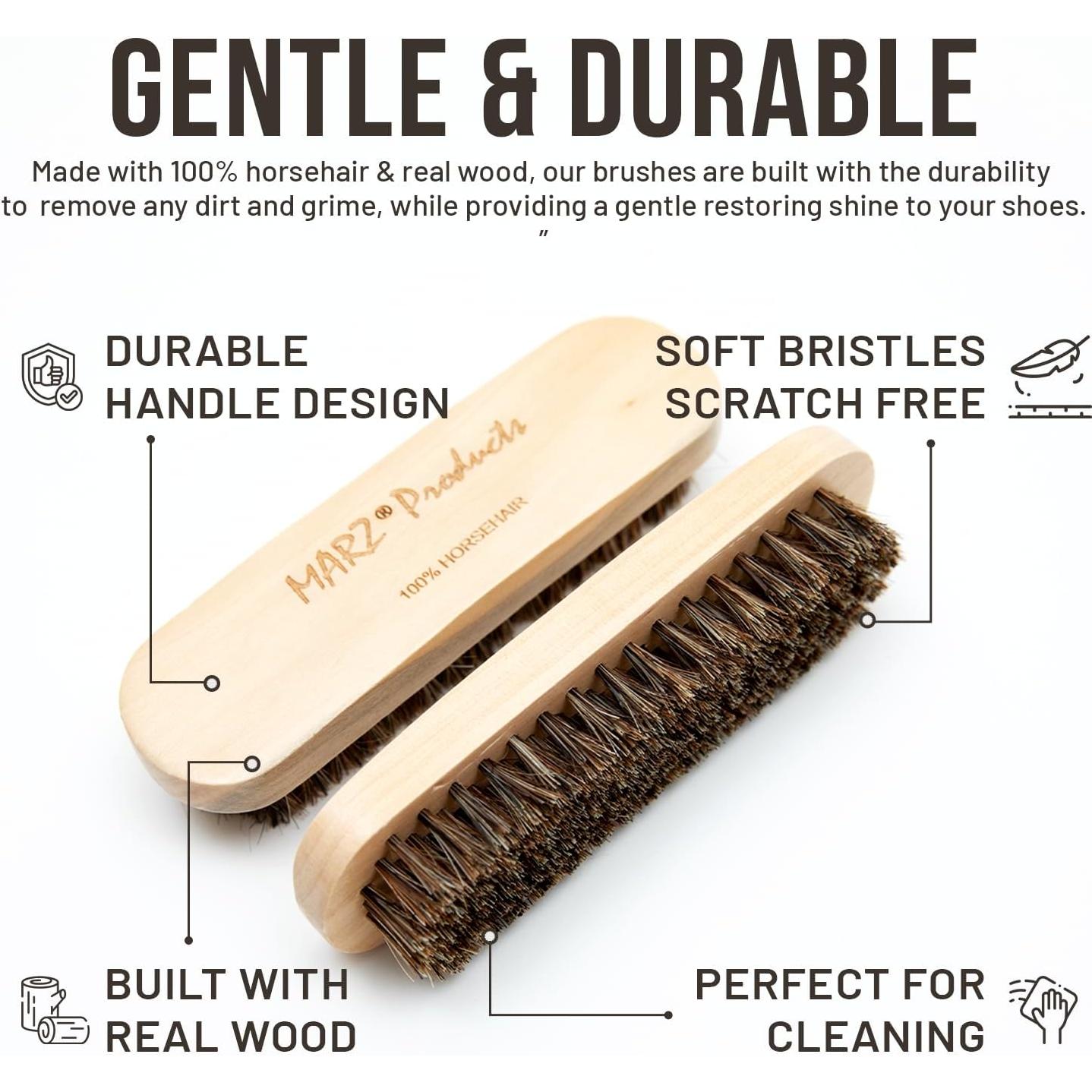 Kit de Cuidado de Zapatos MARZ Deluxe 7 Piezas - Pulimento Negro y Neutral