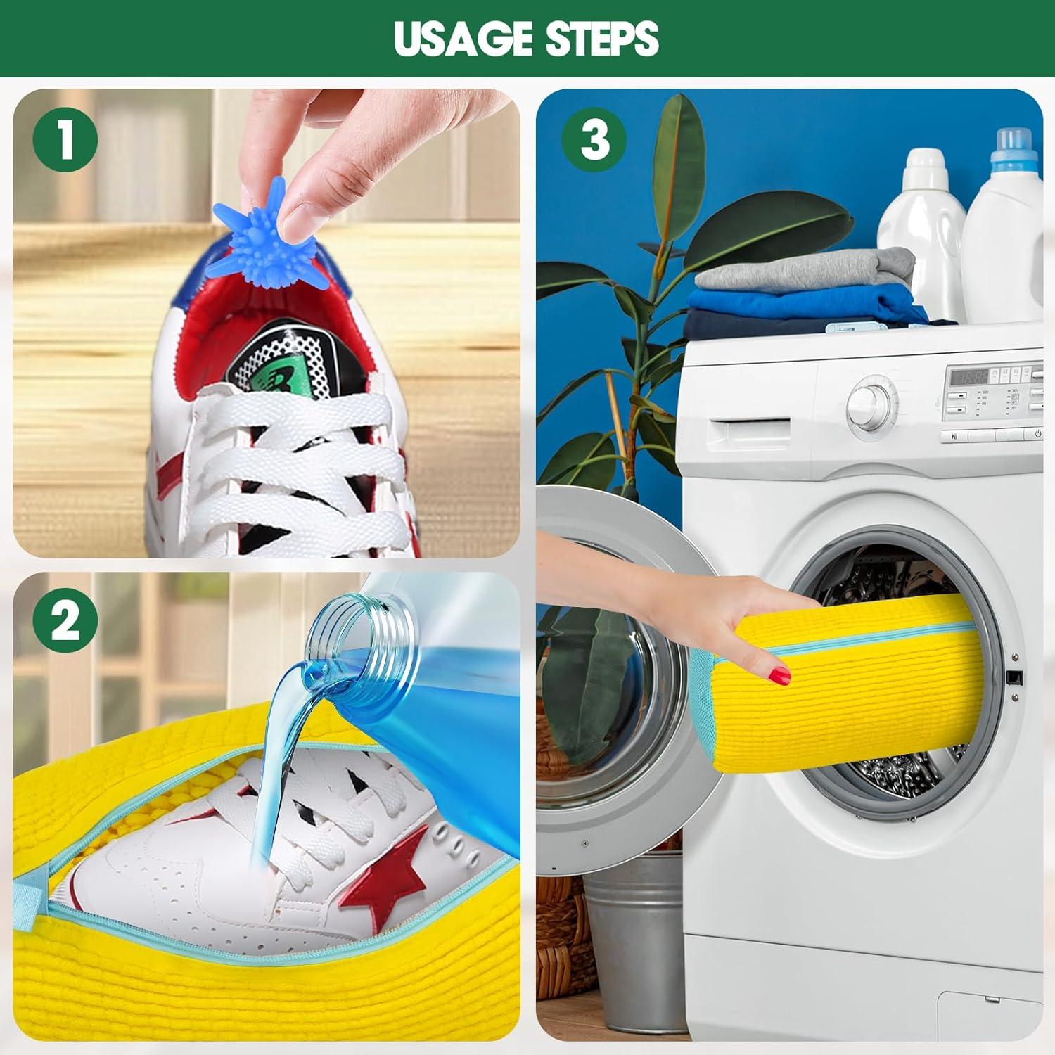 Bolsa de Lavado para Zapatos Gardon Amarillo con 10 Pelotas