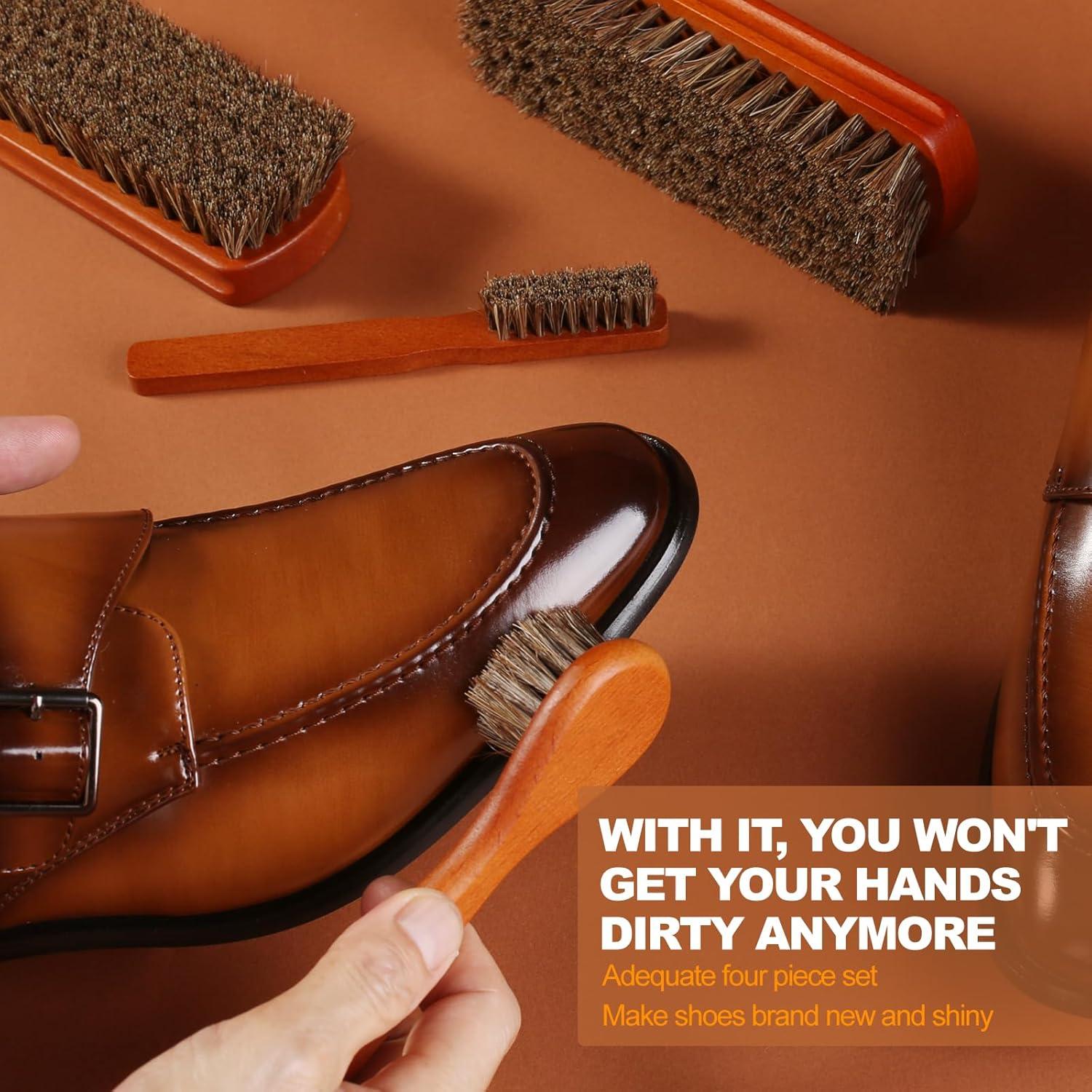 Kit de Cepillos para Cuidado de Zapatos YEHFHSU - 4 Piezas