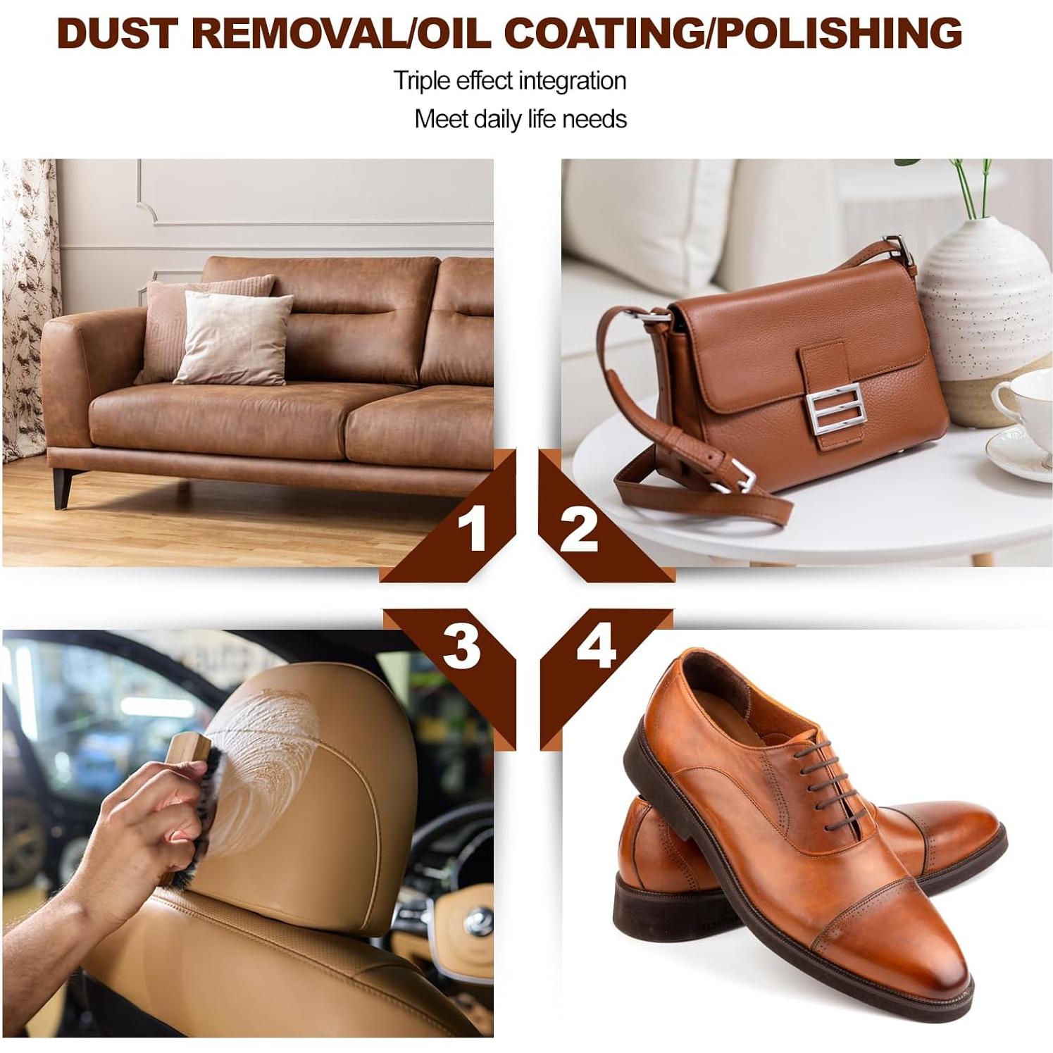 Kit de Cepillos para Cuidado de Zapatos YEHFHSU - 4 Piezas