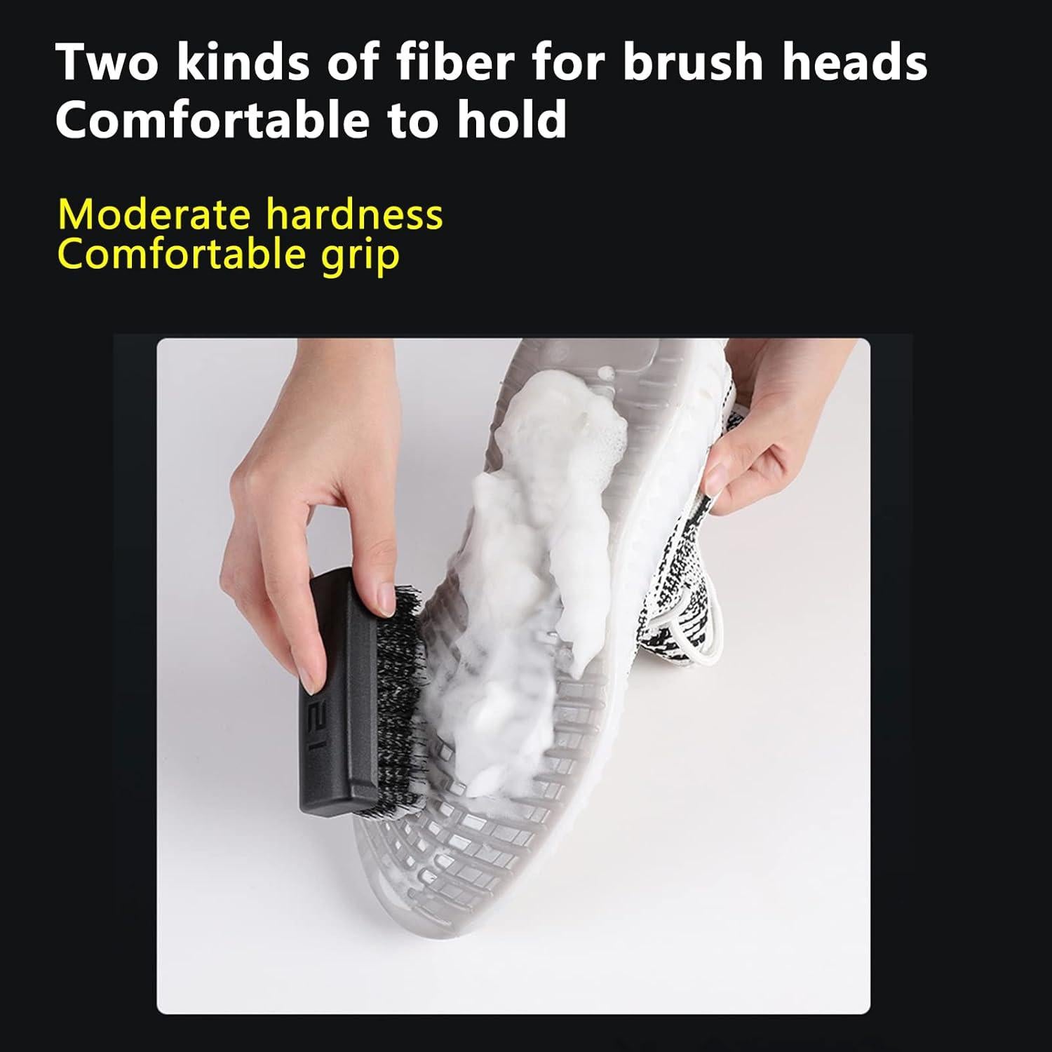 Cepillo de Limpieza para Zapatos GUZI - 2 Piezas, Suave y Duro