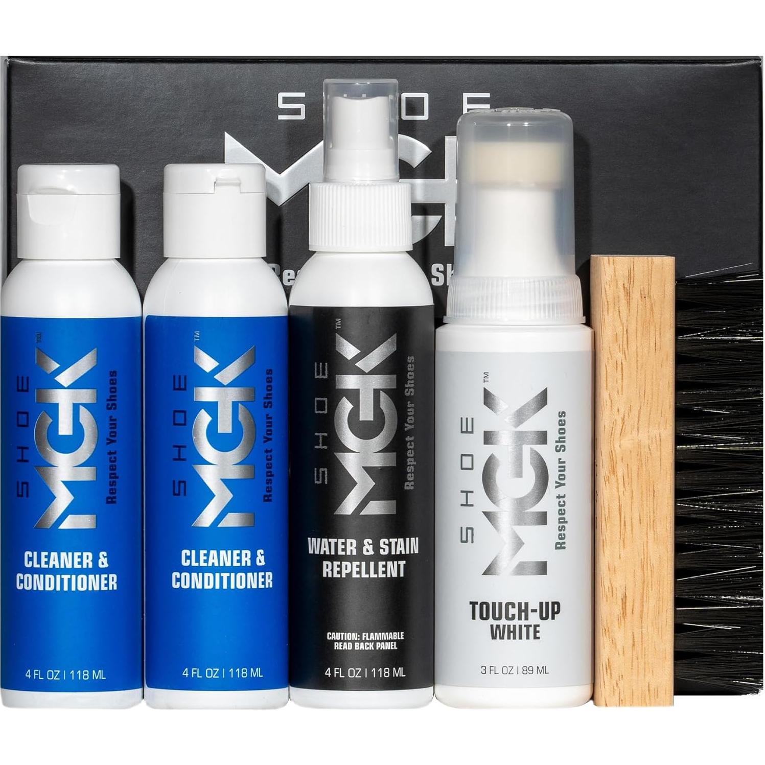 Kit de Limpieza de Zapatos MGK MVP - Limpiador, Acondicionador y Repelente