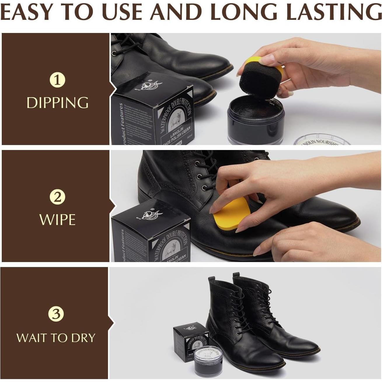 Crema para Brillar Zapatos Salty Fish 90.7g - Restaurador y Protector