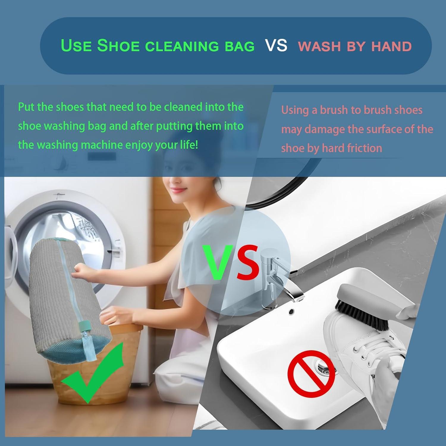 Bolsa de Lavado de Zapatos Sunlyn-MLG Gris 2 Piezas Reutilizable