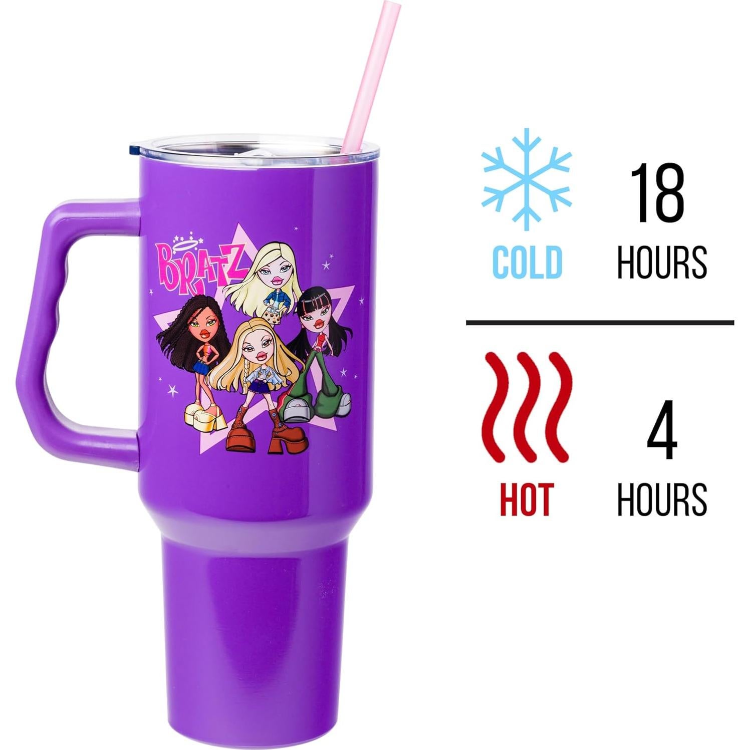 Taza de Acero Inoxidable Bratz Silver Buffalo 1.18L con Popote