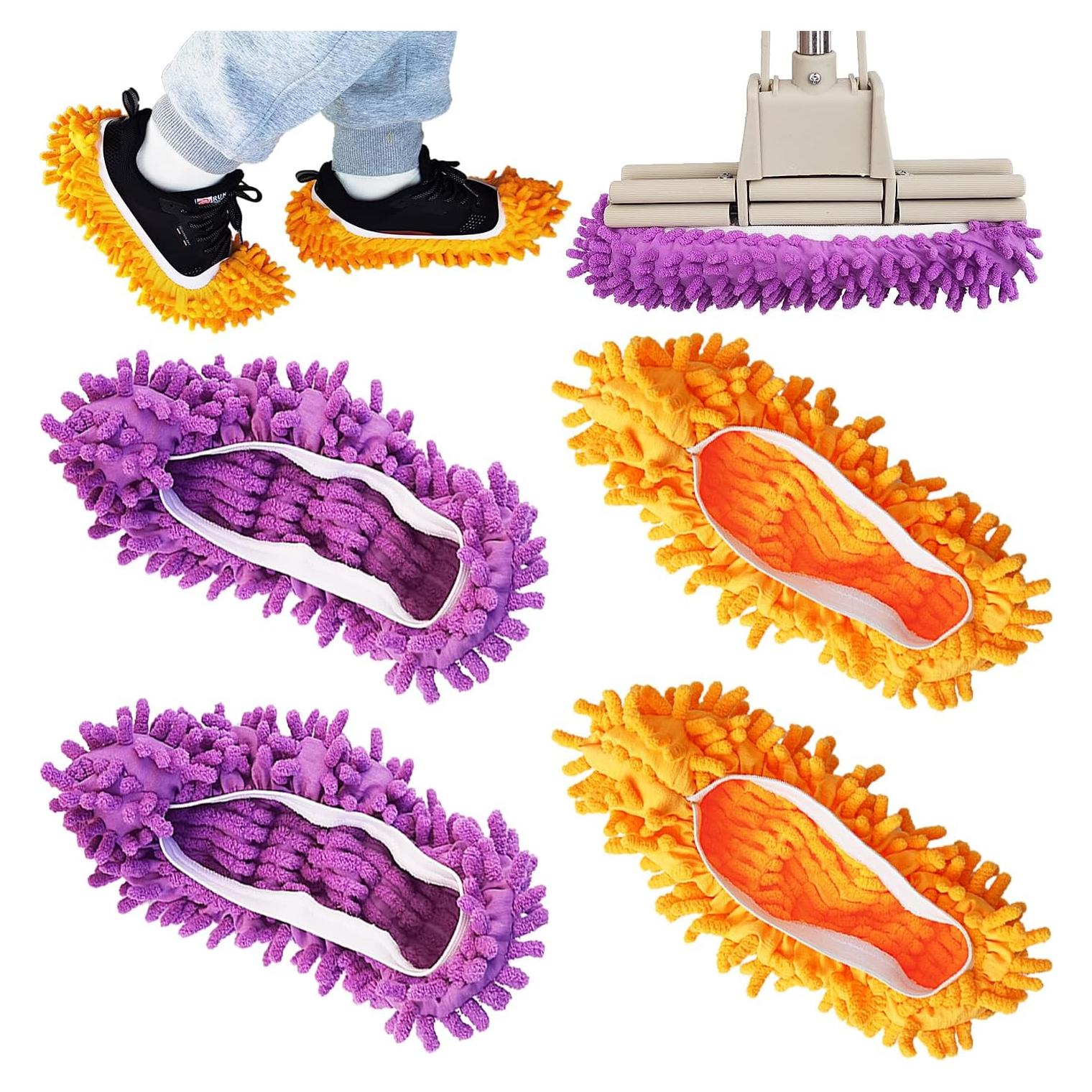 Cubiertas de Zapatos Duster BAIDOON 4 Pcs Reutilizables Microfibra