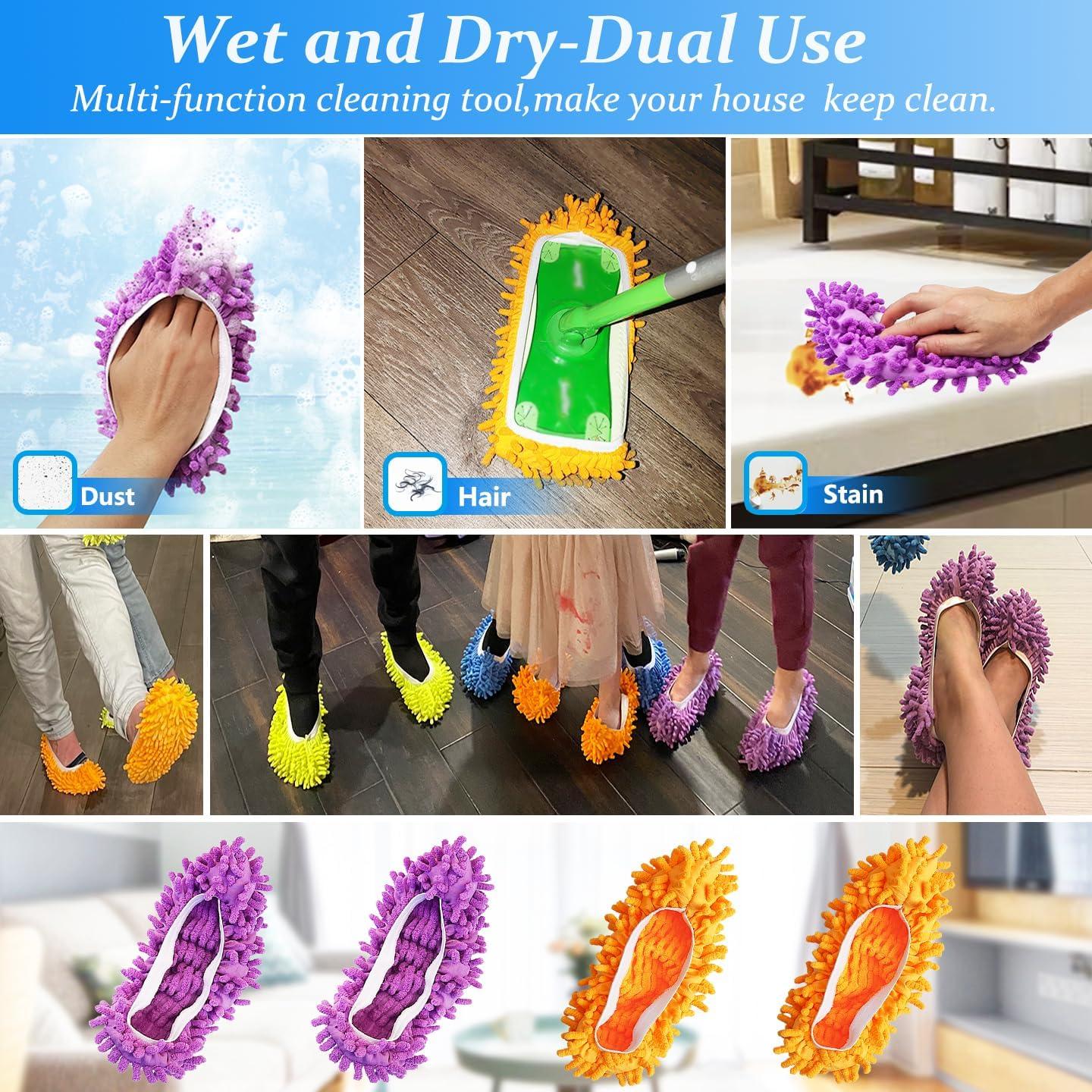 Cubiertas de Zapatos Duster BAIDOON 4 Pcs Reutilizables Microfibra