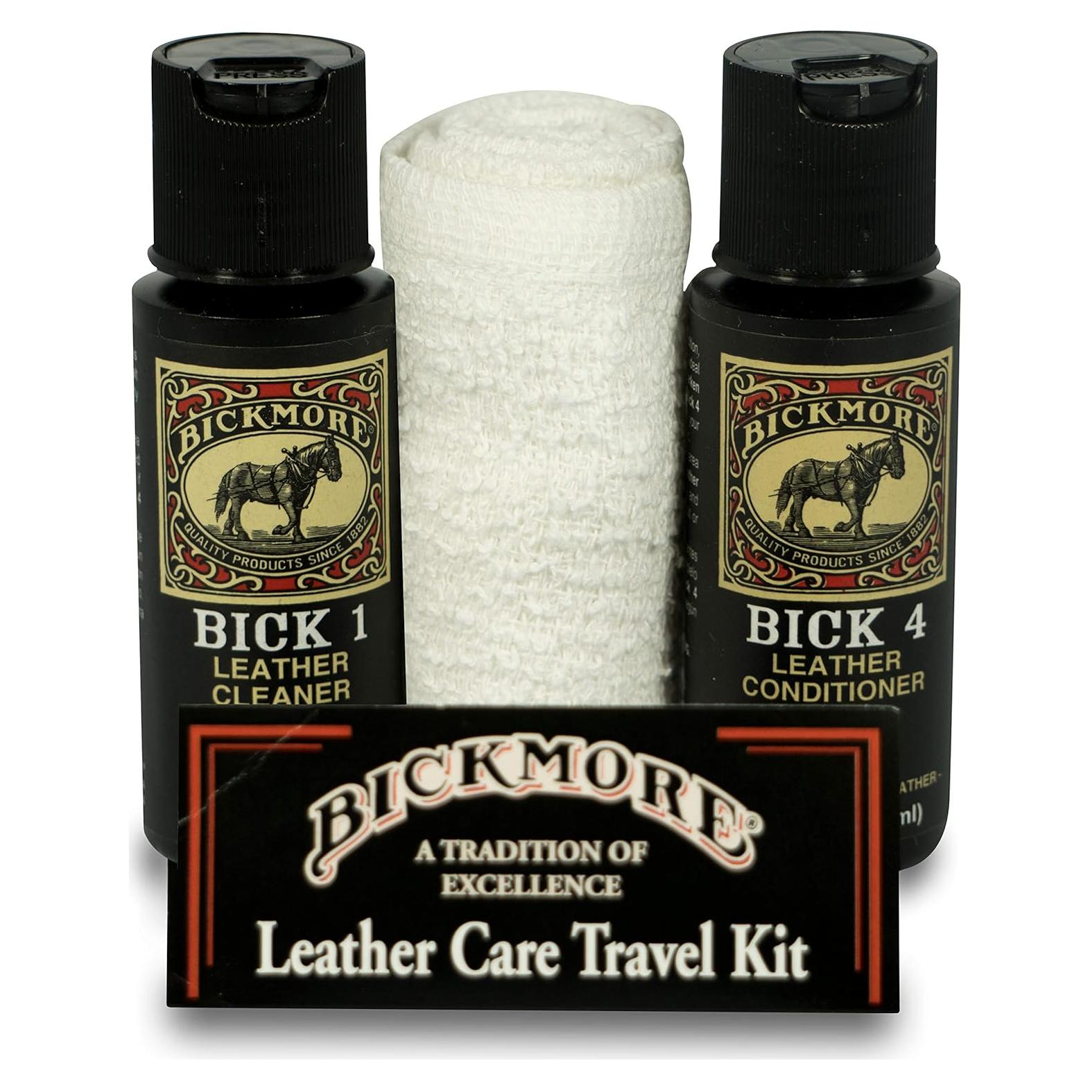 Kit de Cuidado de Cuero Bickmore para Viaje - Limpiador y Acondicionador