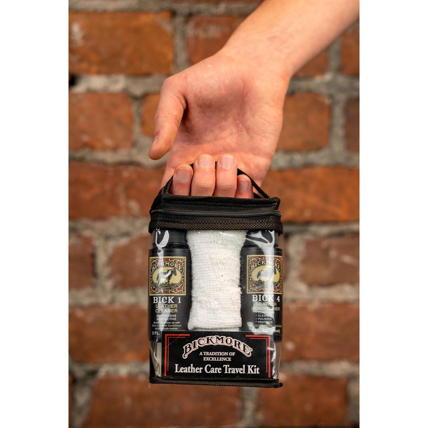 Kit de Cuidado de Cuero Bickmore para Viaje - Limpiador y Acondicionador