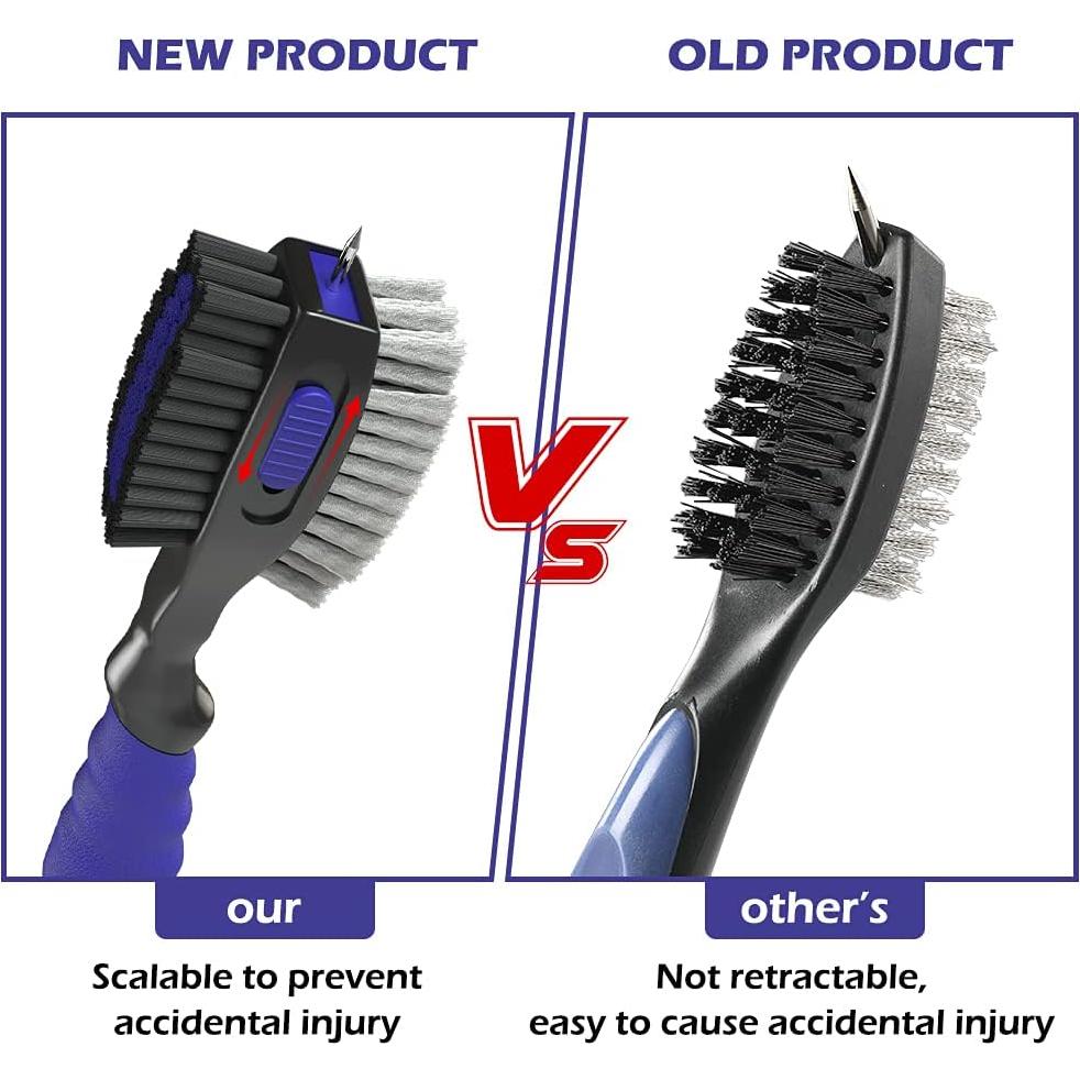 Cepillo para Palos de Golf THIODOON 2 Piezas con Limpiador