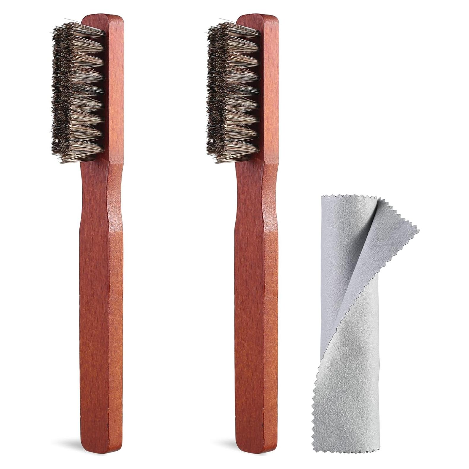 Cepillo para zapatos Srefaka 3 piezas con mango de madera