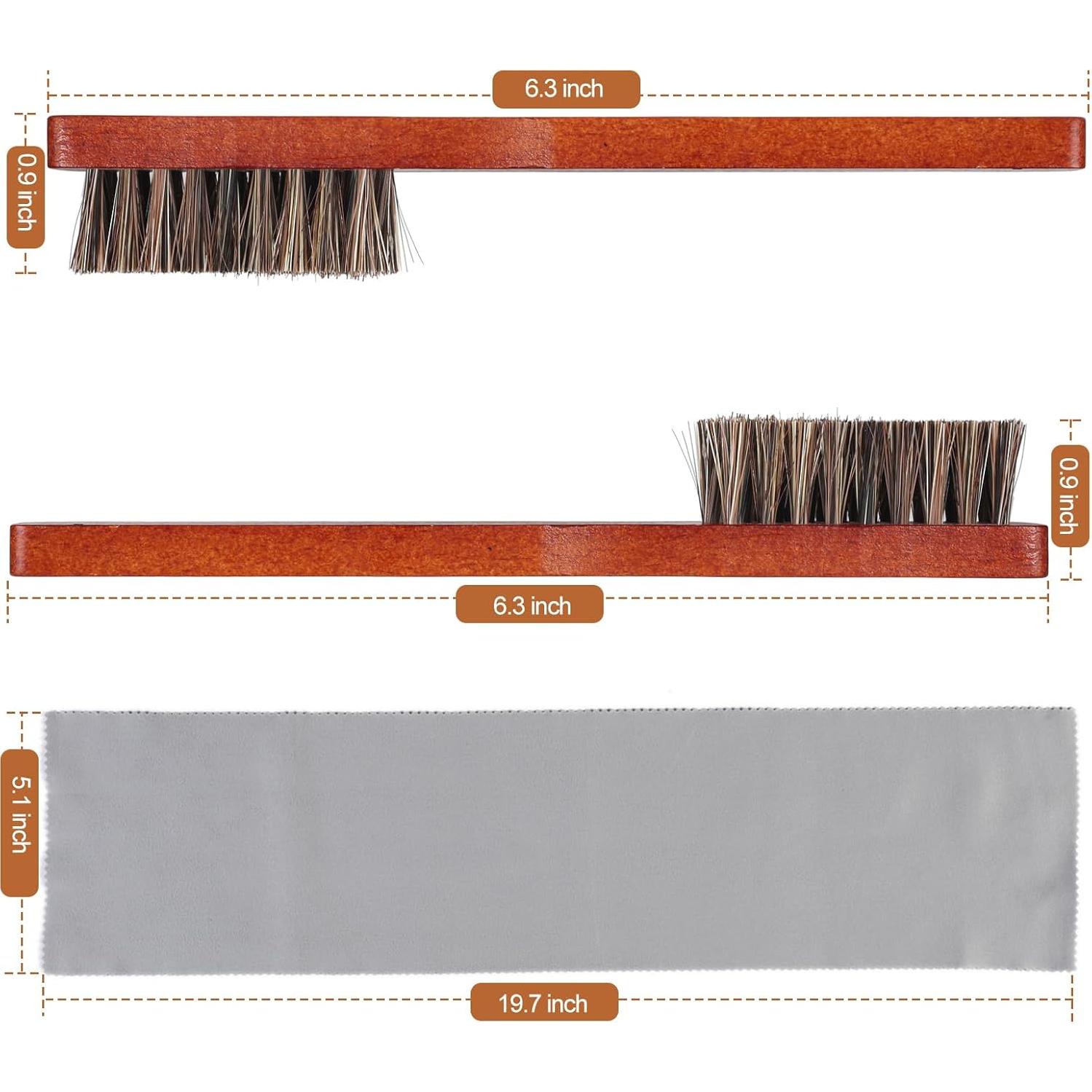 Cepillo para zapatos Srefaka 3 piezas con mango de madera