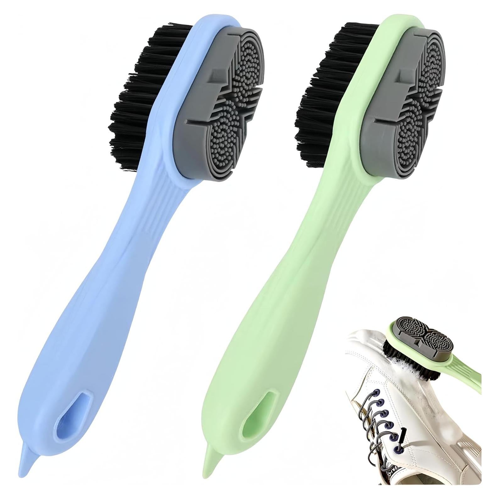 Cepillos de Limpieza de Zapatos Ganganmax 3 en 1 - Paquete de 2