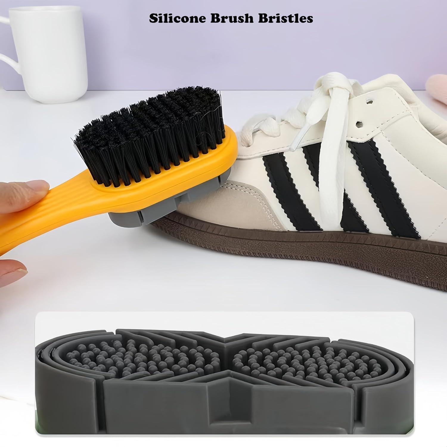 Cepillos de Limpieza de Zapatos Ganganmax 3 en 1 - Paquete de 2