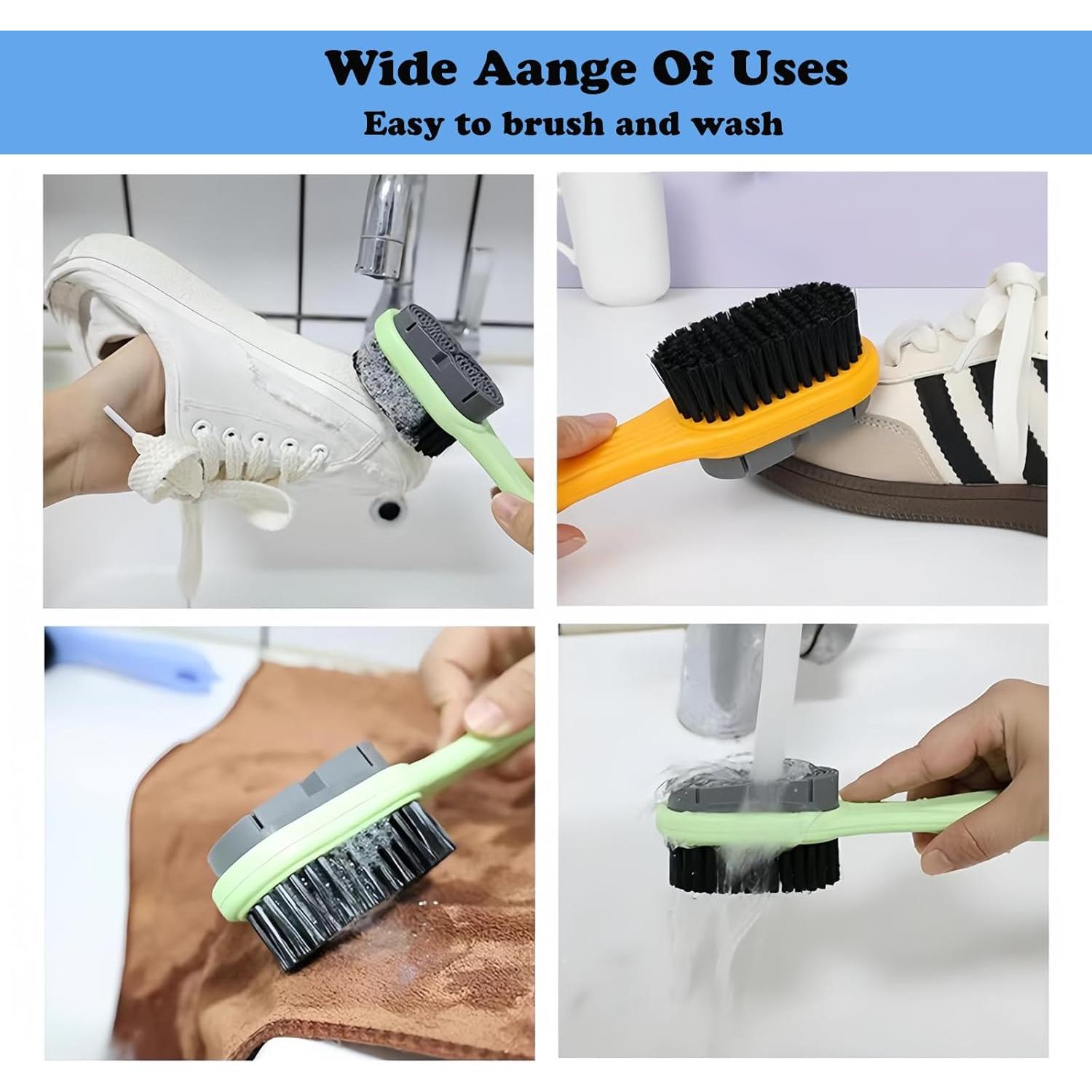 Cepillos de Limpieza de Zapatos Ganganmax 3 en 1 - Paquete de 2